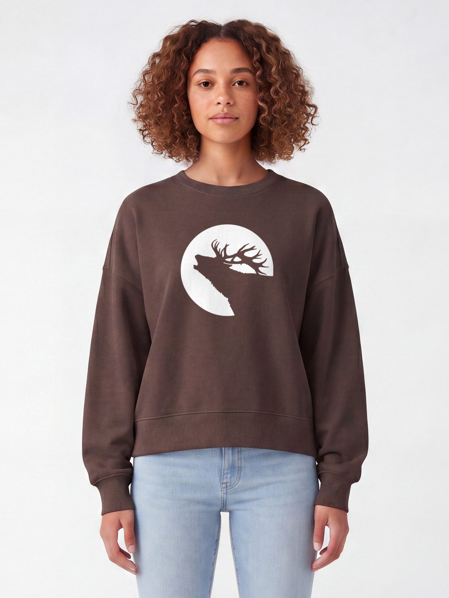 wat? Apparel Sweatshirt Röhrender Hirsch