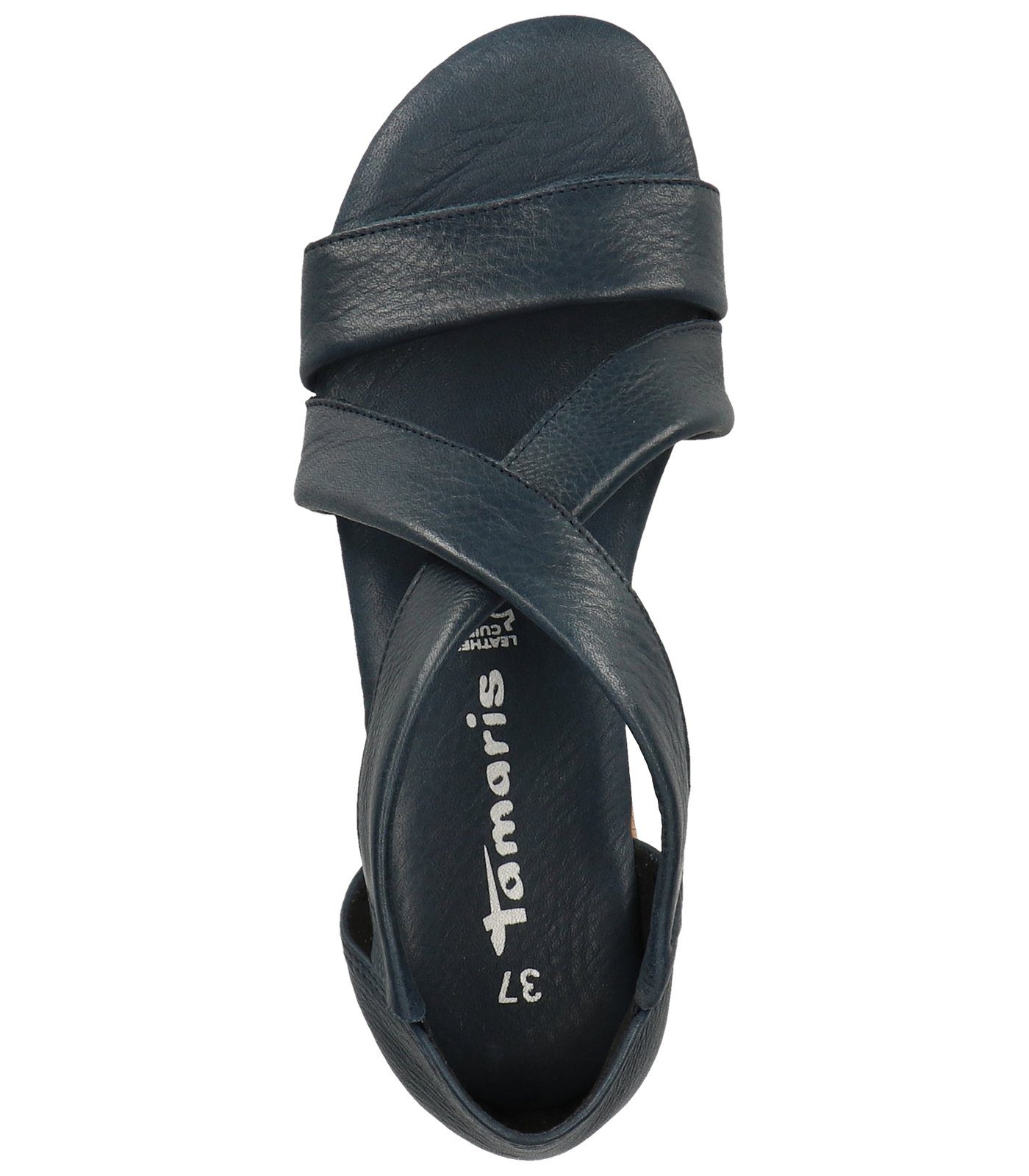 Leder Tamaris Sandalen Navy Keilsandalette