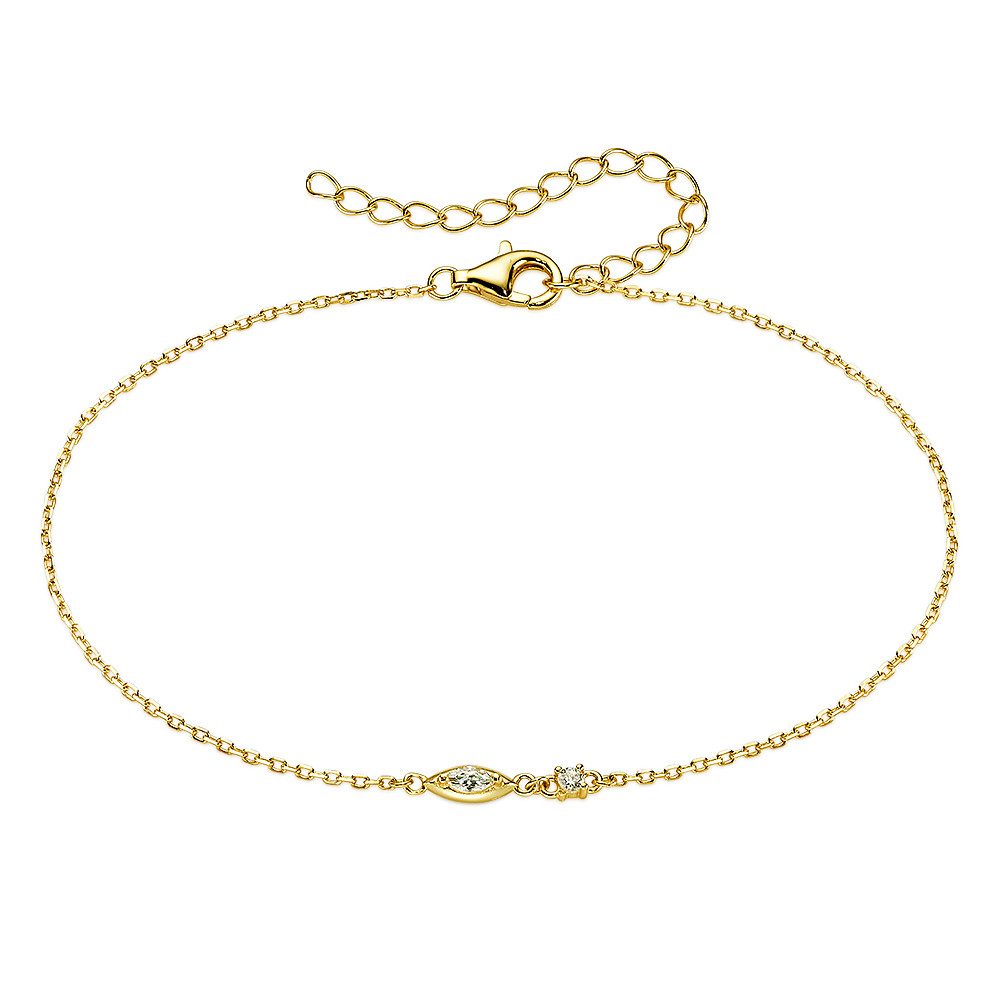 Aniston JEWELRY & WATCHES Armband Armkette mit weißen Zirkonia, mit Zirkonia (synth)