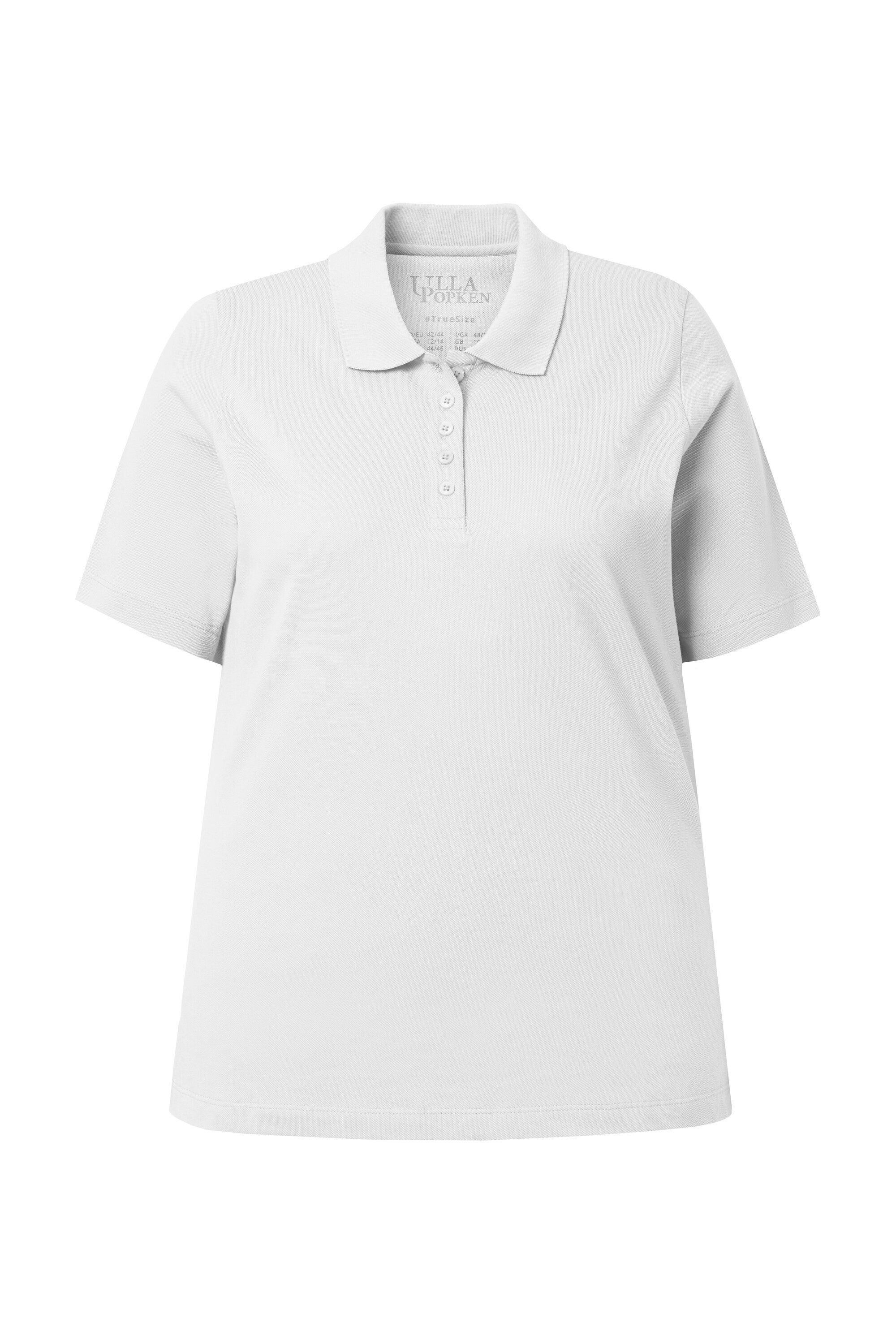 Ulla Popken Poloshirt Poloshirt längere Knopfleiste Polokragen Halbarm – Bild 2 von 4