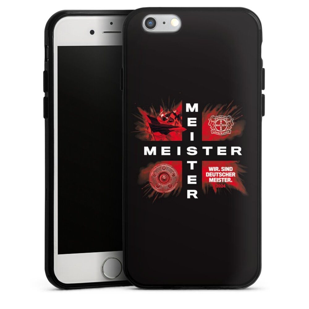 DeinDesign Handyhülle Bayer 04 Leverkusen Meister Offizielles Lizenzprodukt, Apple iPhone 6 Silikon Hülle Bumper Case Handy Schutzhülle