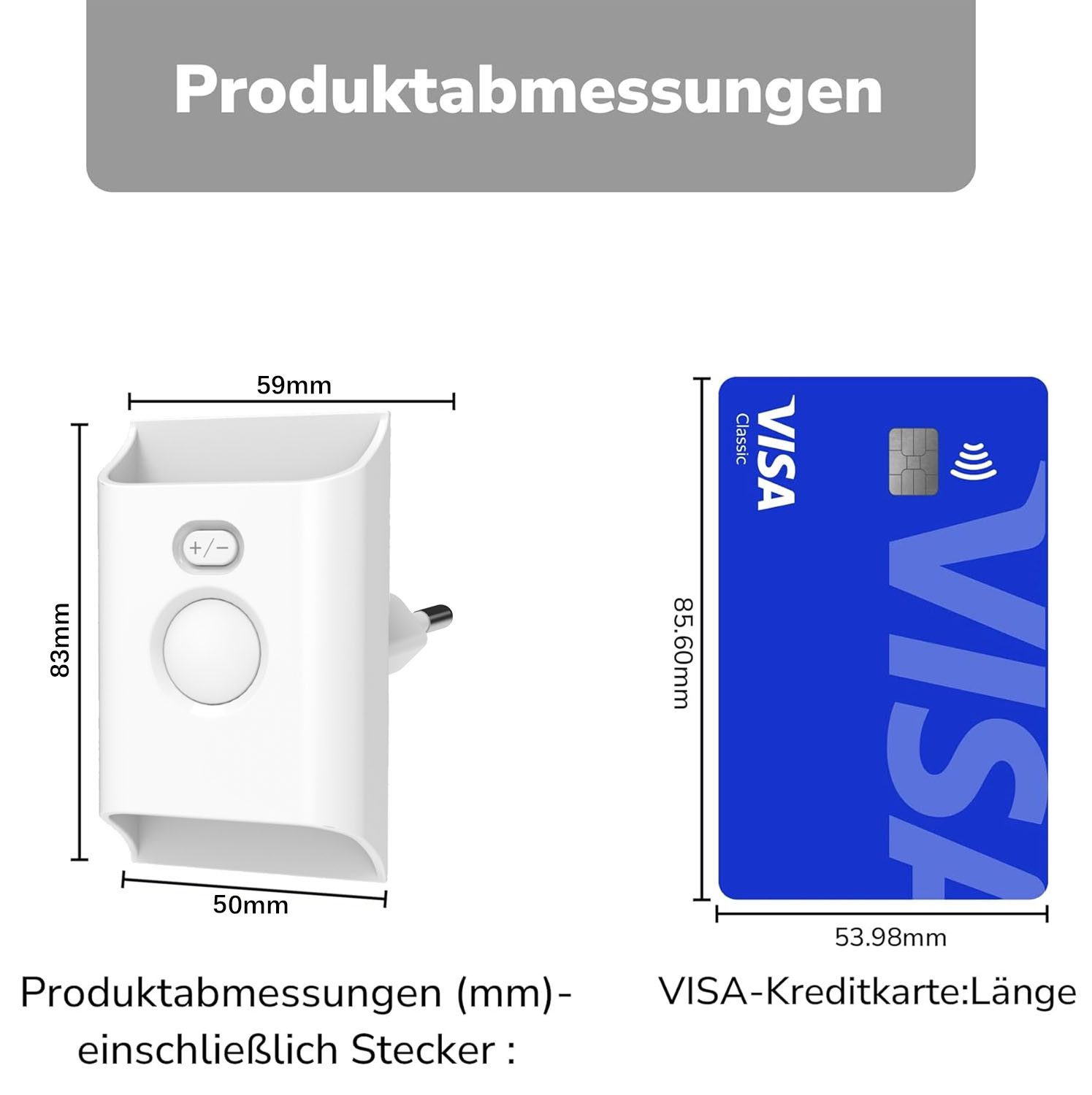 VIVIHEYDAY LED Wandleuchte LED Nachtlicht Steckdosenleuchte, Bewegungsmelder & Dämmerungssensor, Dimmbar - LED fest integriert, 3000K - Warmweiß