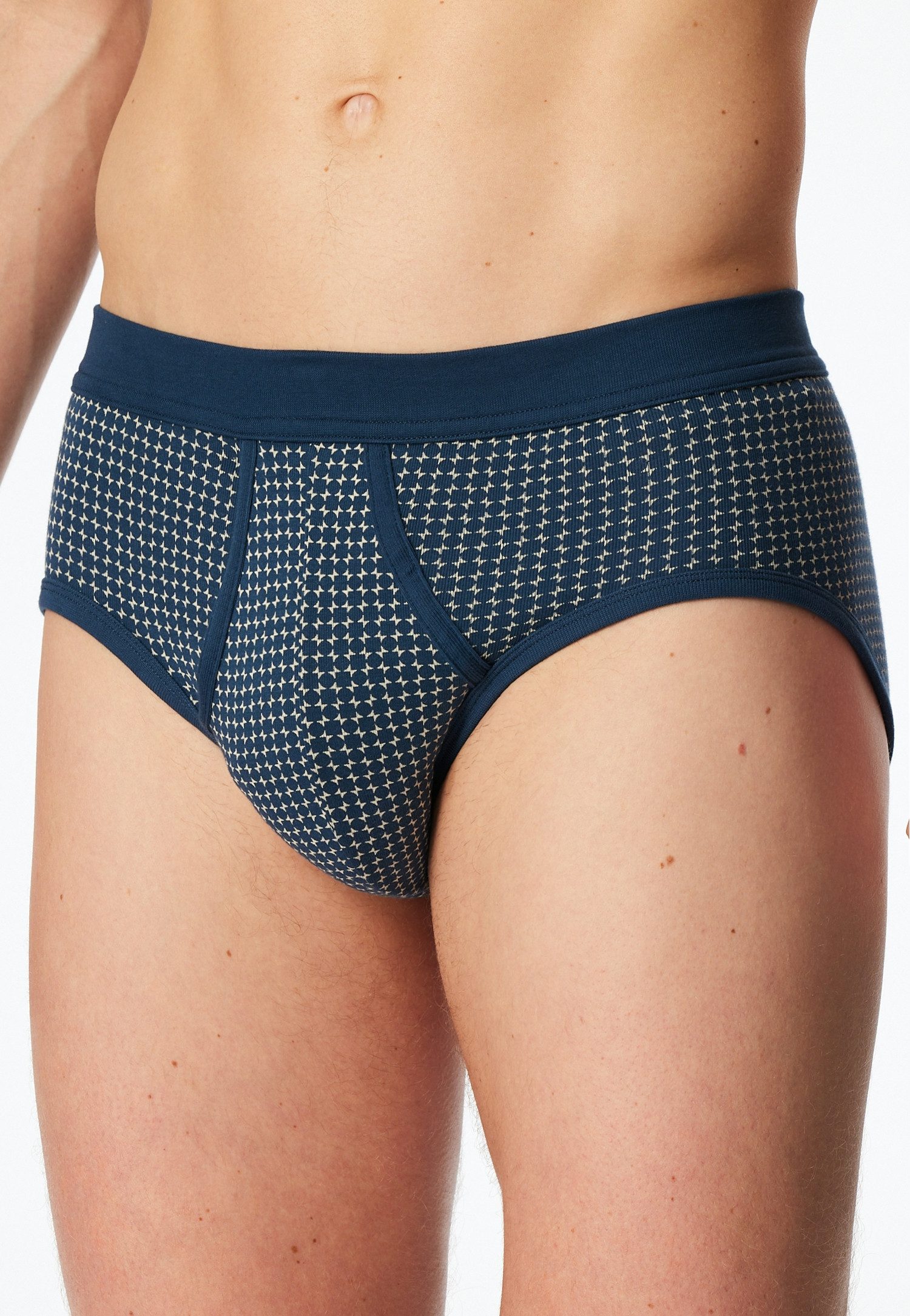 Schiesser Slip Original Classics (2er-Pack) mit kontrastfarbenem Karomuster