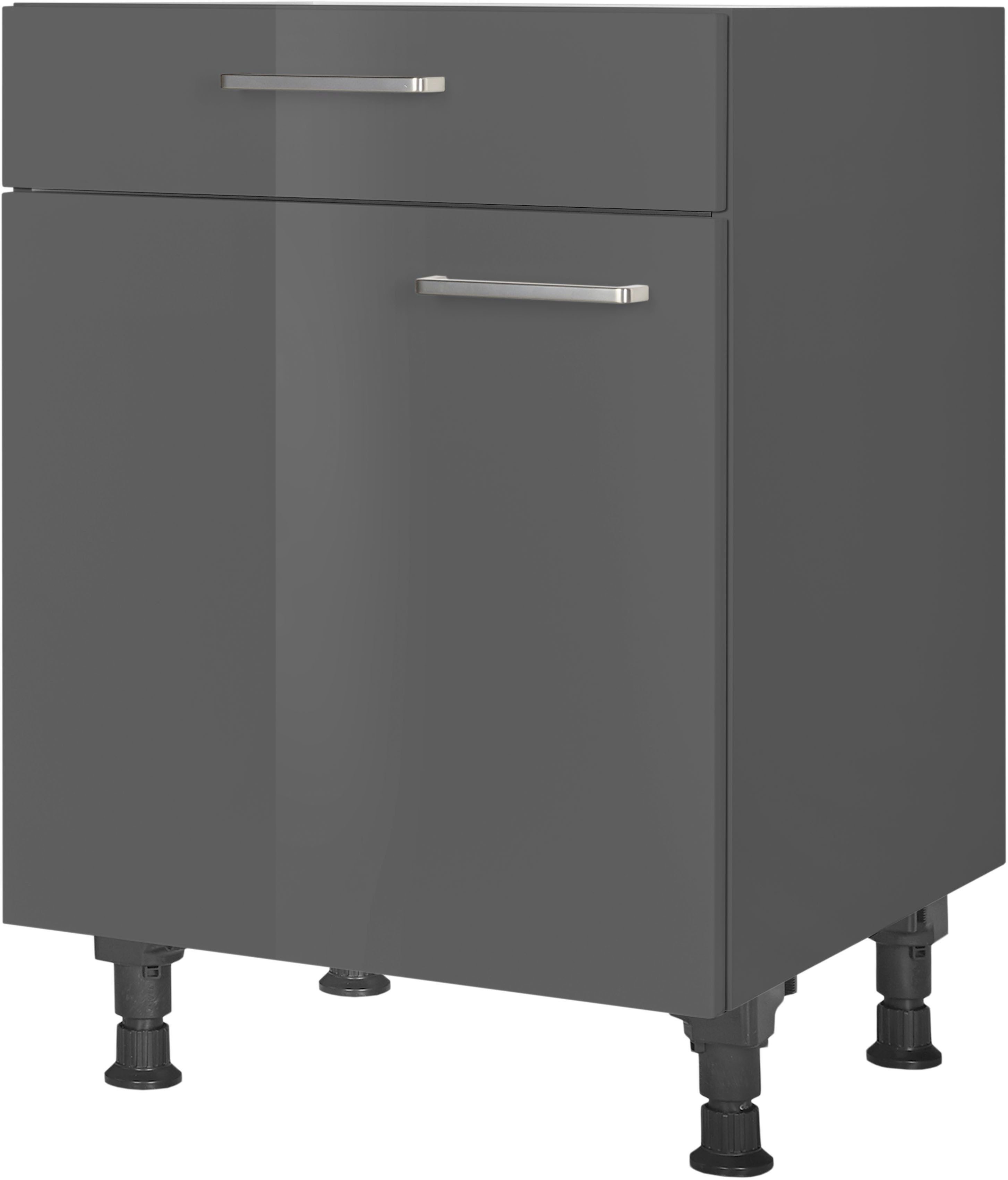 nobilia® Unterschrank "Flash", Ausrichtung wählbar, vormontiert, in den Breiten 30, 45 und 60 cm, mit höhenverstellbaren Sockelfüßen, vormontiert