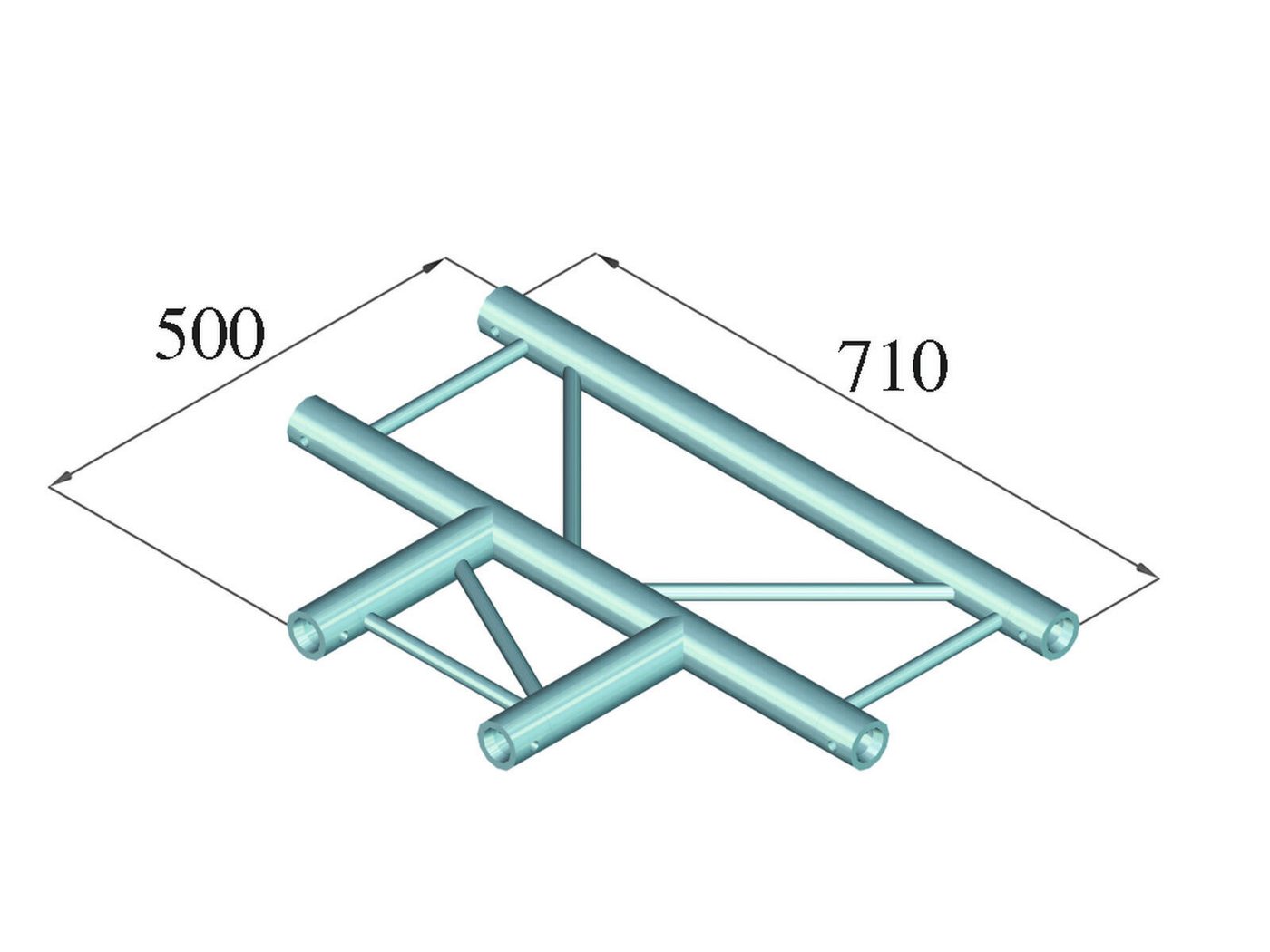 Thumbnail - Alutruss Rahmentraverse ALUTRUSS BILOCK BQ2-SPAT35H 3-Weg T-Stück 90° sw