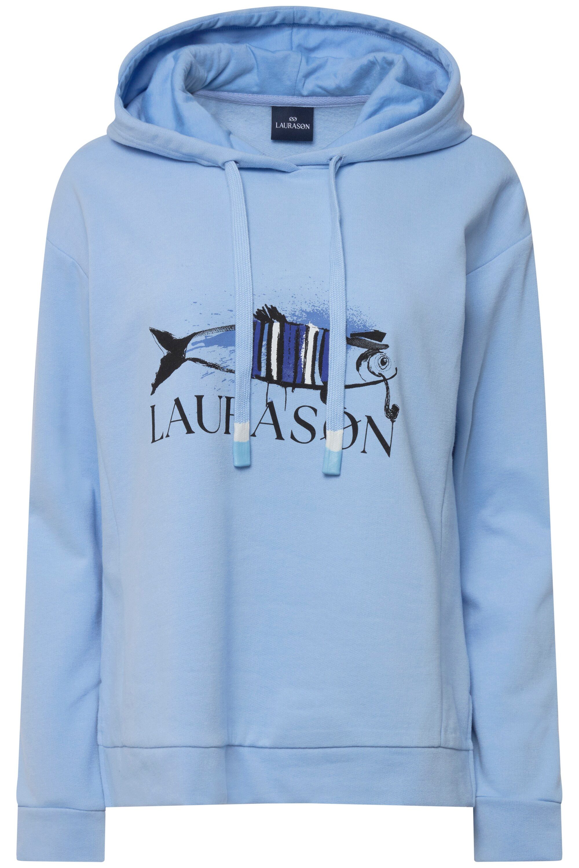Laurasøn Sweatshirt Hoodie Fisch Motiv Kapuze günstig online kaufen