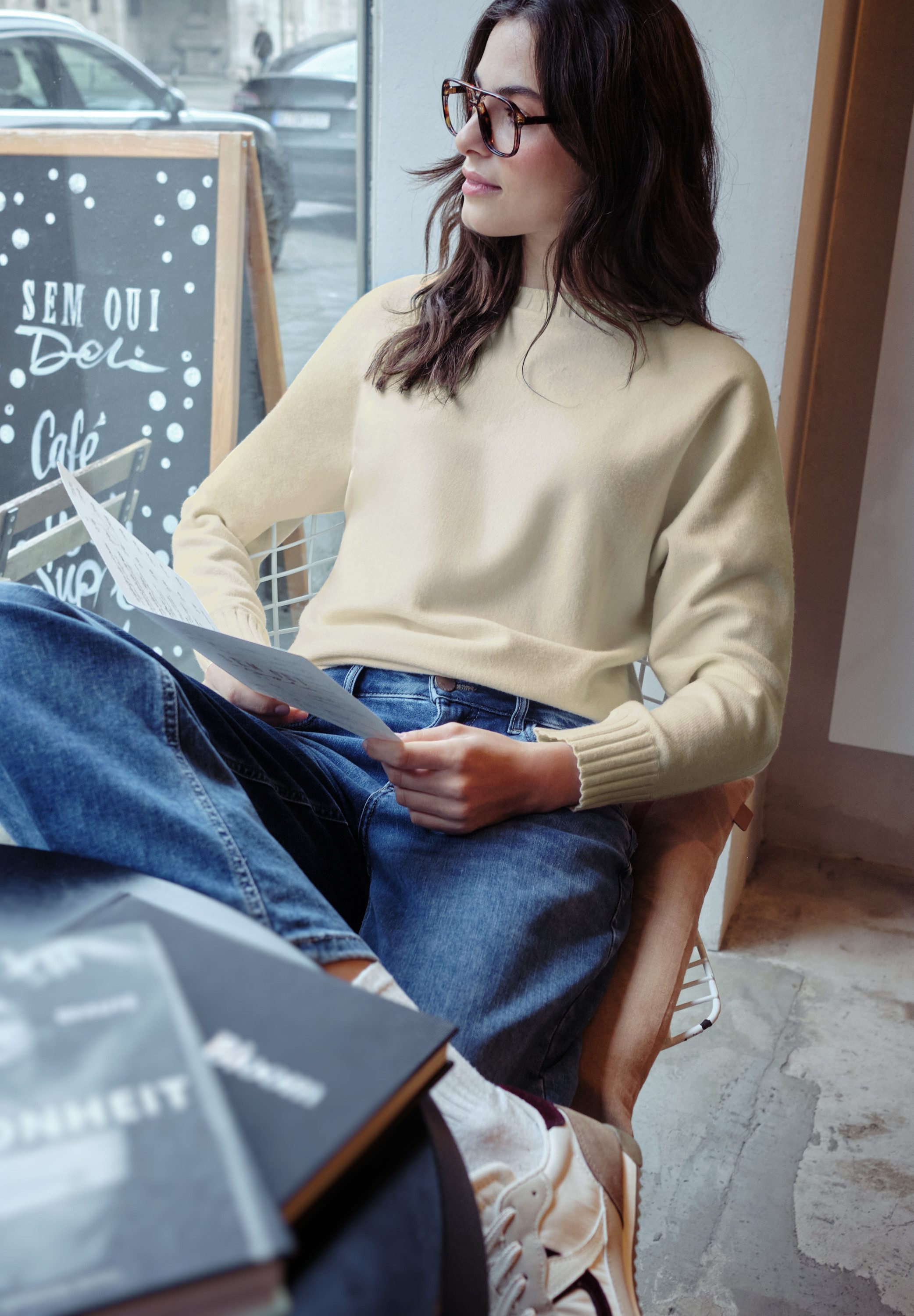 STREET ONE STUDIO Strickpullover mit U-Boot-Ausschnitt