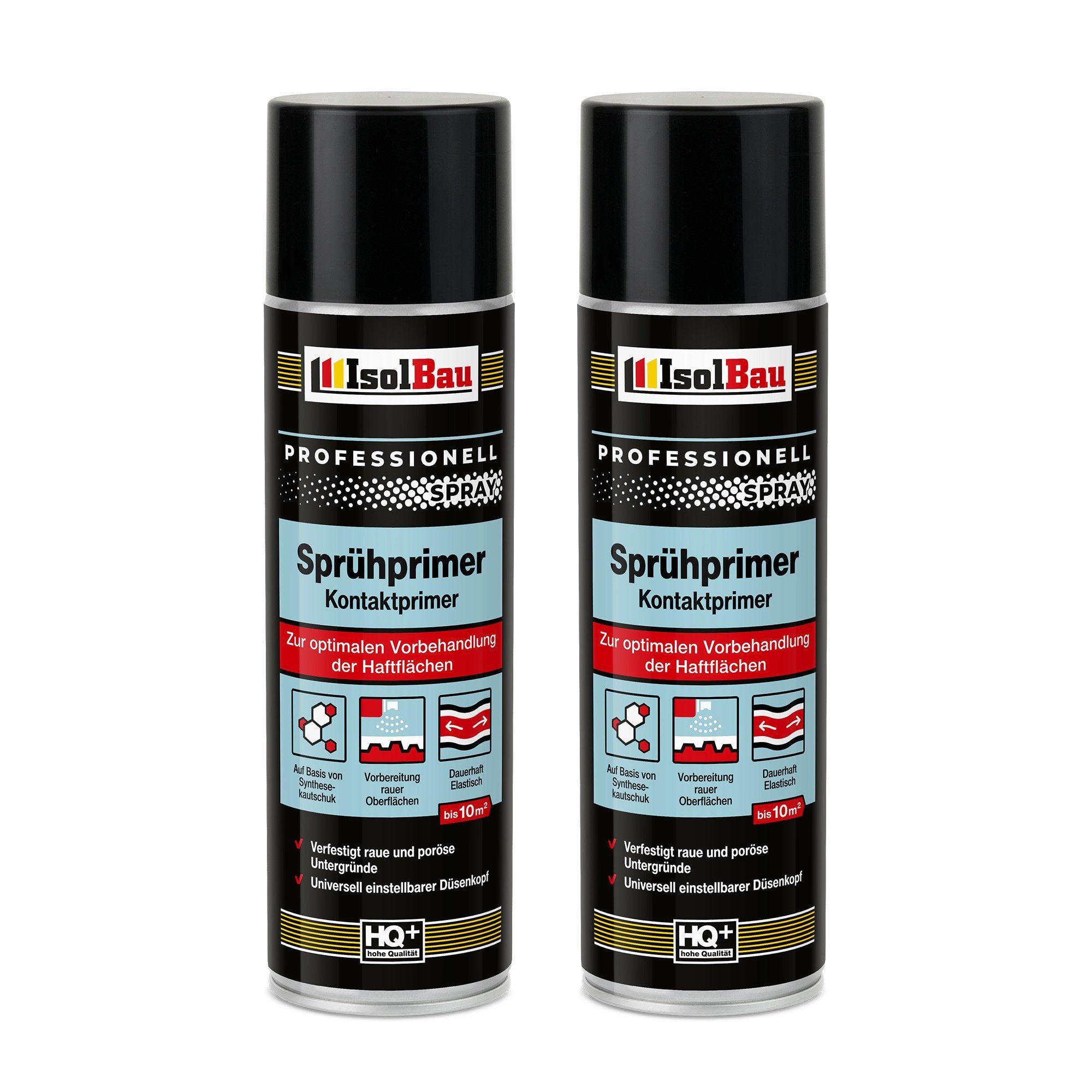 None Grundierfarbe Sprühprimer 2 x 500ml Grundierung Haftgrund Haftvermittler für Glas, Beton Porenbeton Ziegel, Putz Metall, Holz Spanplatten Glas PVC PE PP