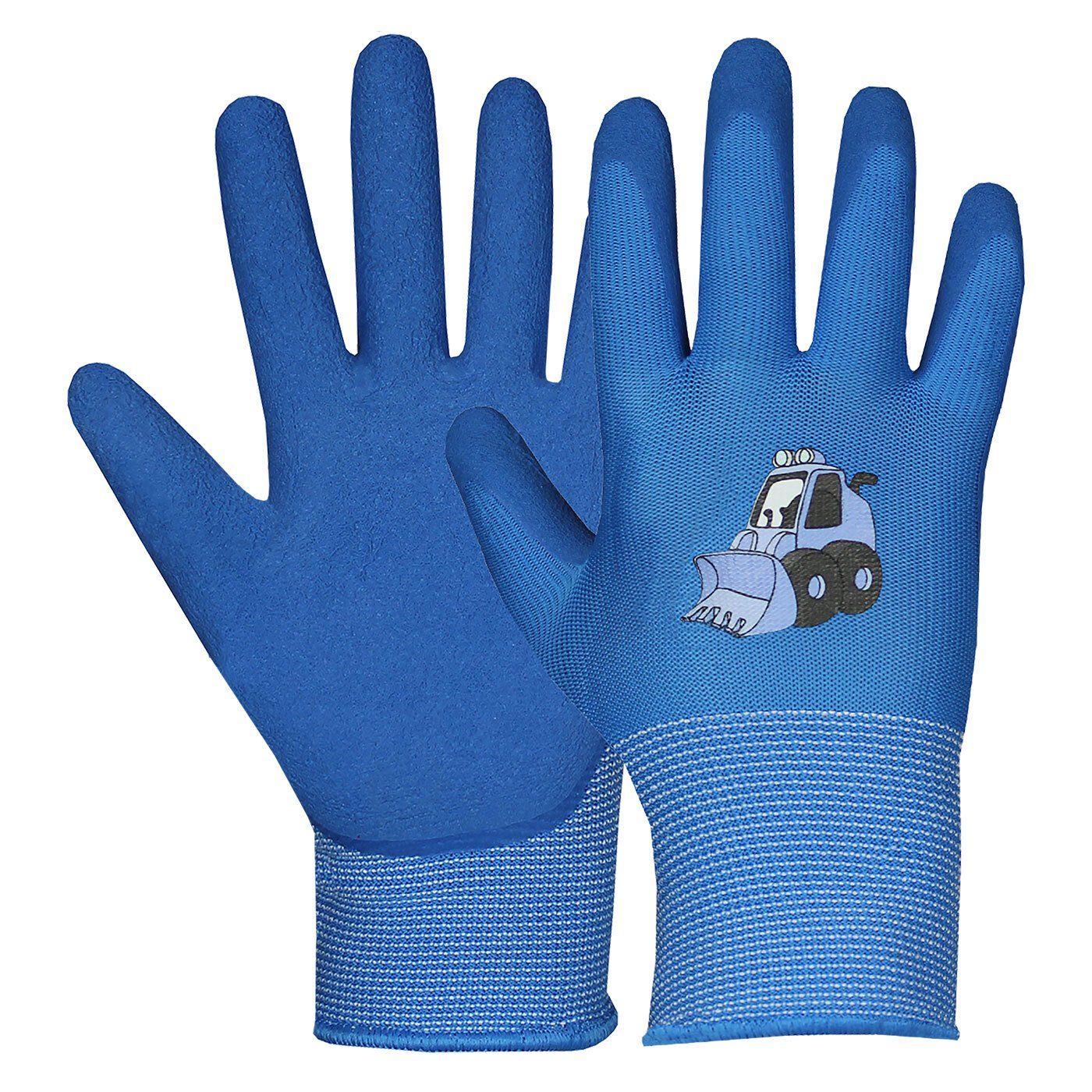 Hase Safety Gloves Рабочие перчатки Hase Kinderhandschuhe LEO blau Polyester/Latex Leo (1-St)