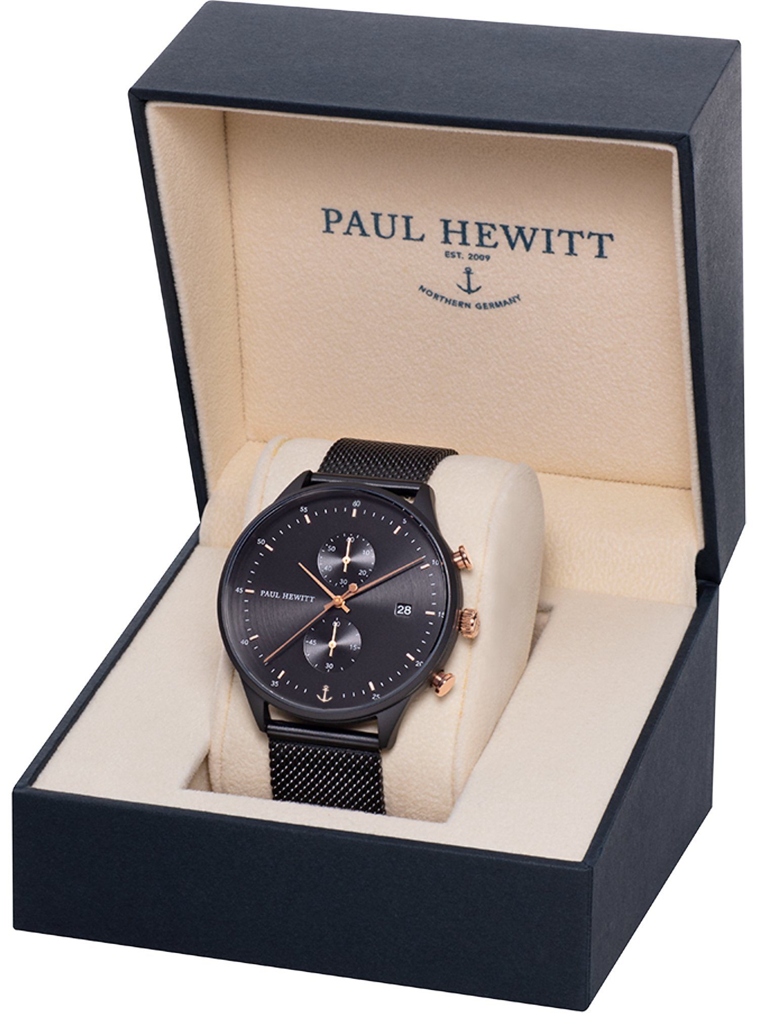 PAUL HEWITT Chronograph Paul Quarz Herren-Uhren Analog Hewitt