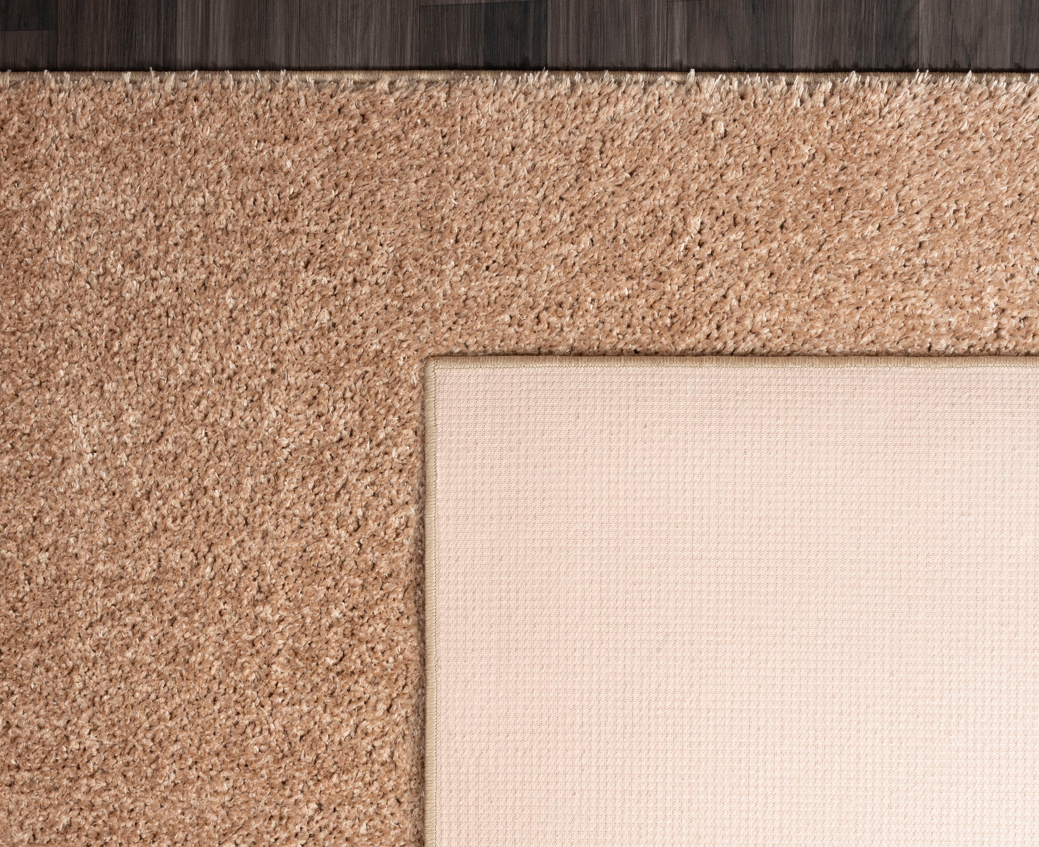 sand Mikrofaser, Anti-Rutsch-Unterseite my Haptik, Hochflor-Teppich Höhe: mm, home, 25 mit Andor, rechteckig, weiche