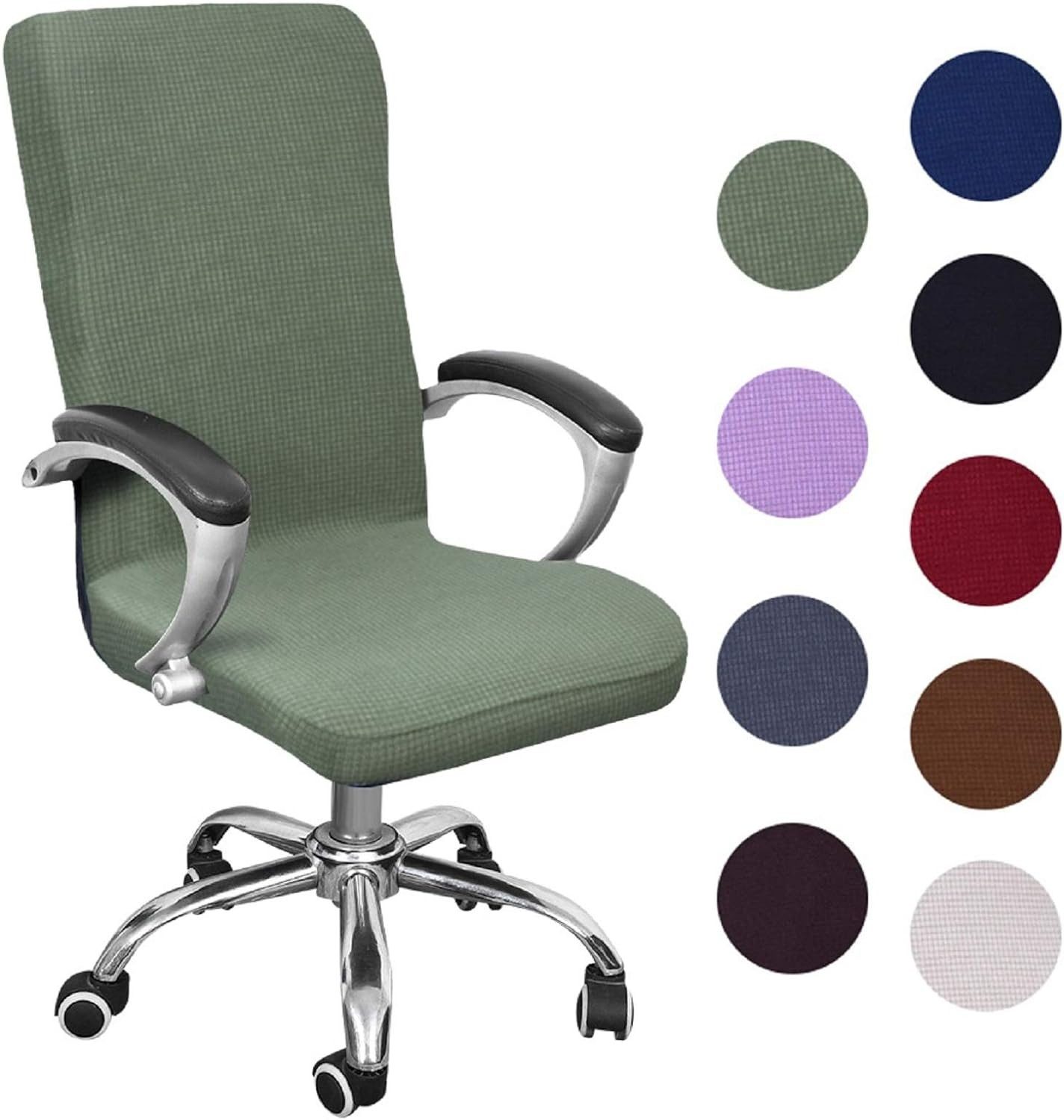 Diwzbyn Bürostuhlhusse Abnehmbare Elastische Universal Stretch Stuhlhussen Stuhlbezug, Computer Stuhl Schreibtischstuhl Drehstuhl Hussen