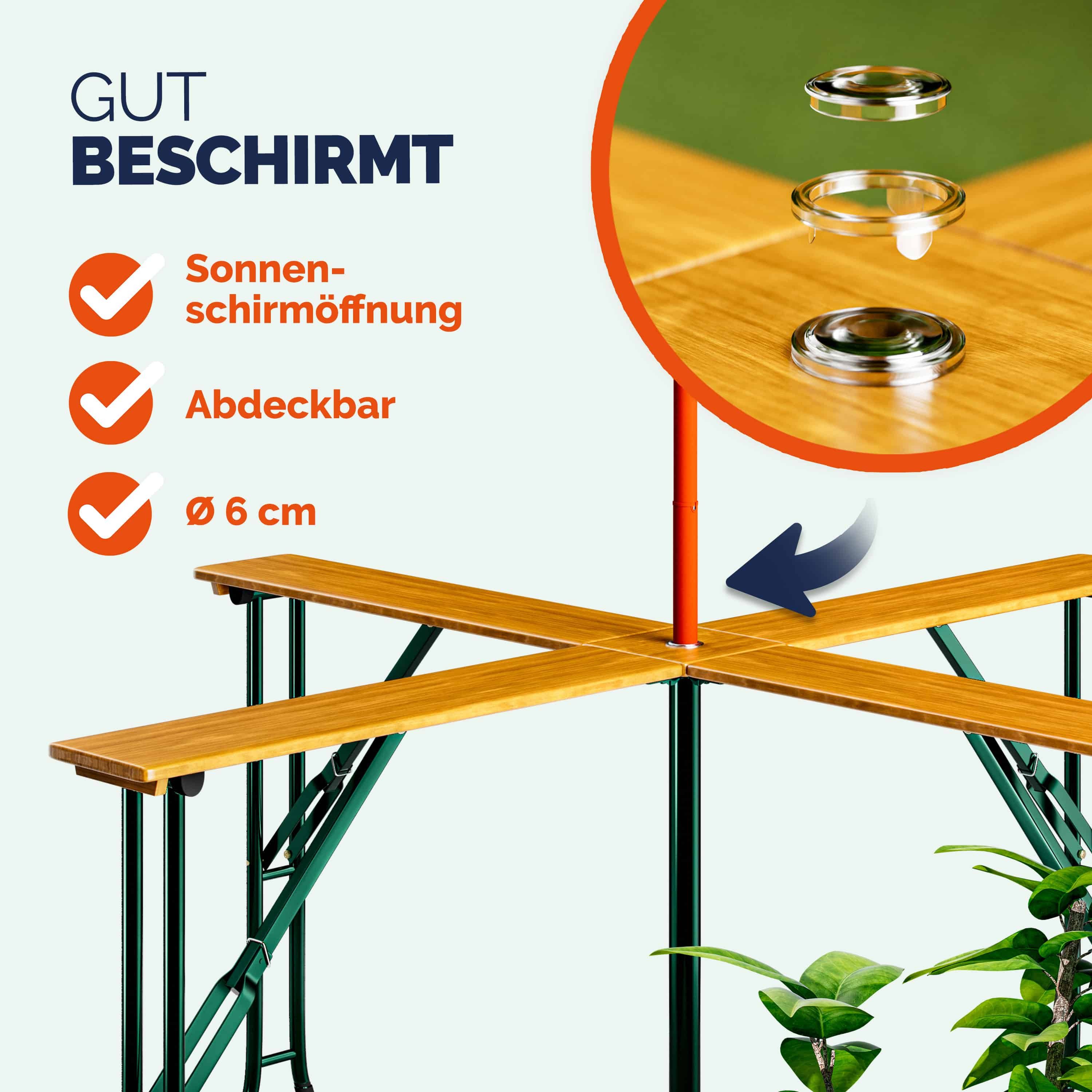 Casaria Stehtisch Quattro (1-St), Quattro XXL Klappbar Stehtisch Biertisch Bartisch Bierzeltgarnitur