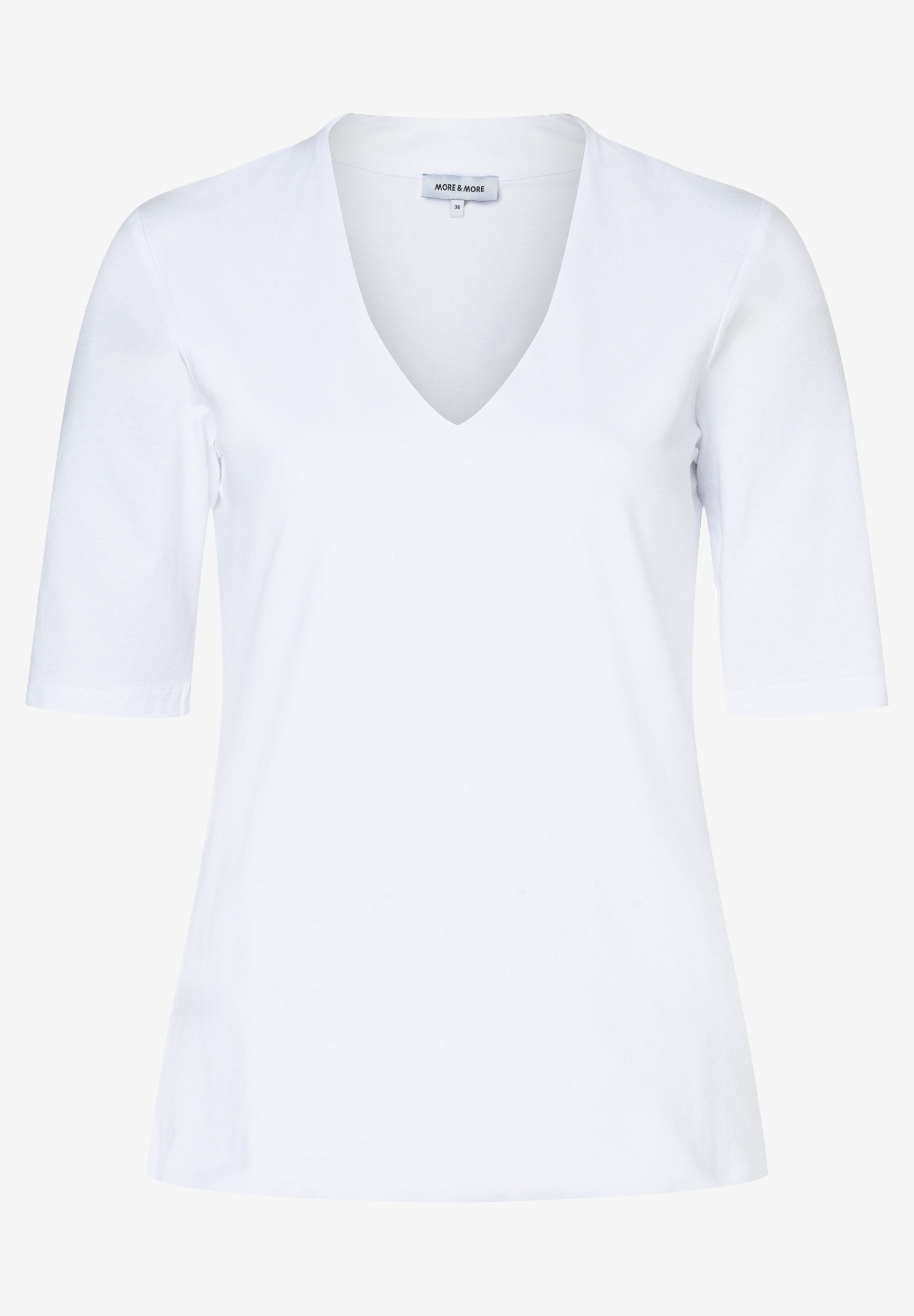 T-Shirt elastisches Kurzarmshirt, V-Ausschnitt