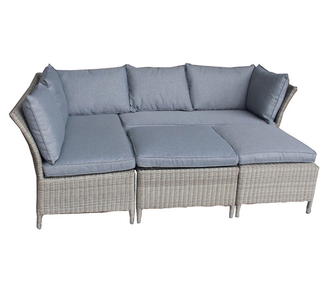 Dehner Gartenmöbelset Geflechtlounge Sizilia, 222 x 147 x 77.5 cm