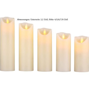 GelldG LED-Christbaumkerzen LED Kerzen, Flammenlose Kerzen 200 Stunden Dekorations-Kerzen-Säulen