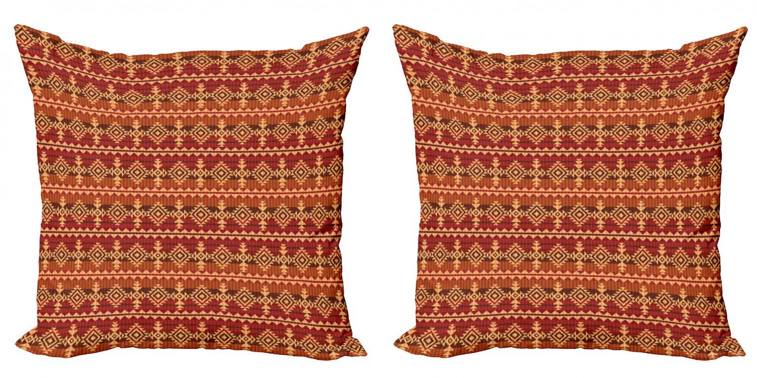 Kissenbezüge Modern Accent Doppelseitiger Digitaldruck, Abakuhaus (2 Stück), Mexikaner Aztec Kultur Ornament