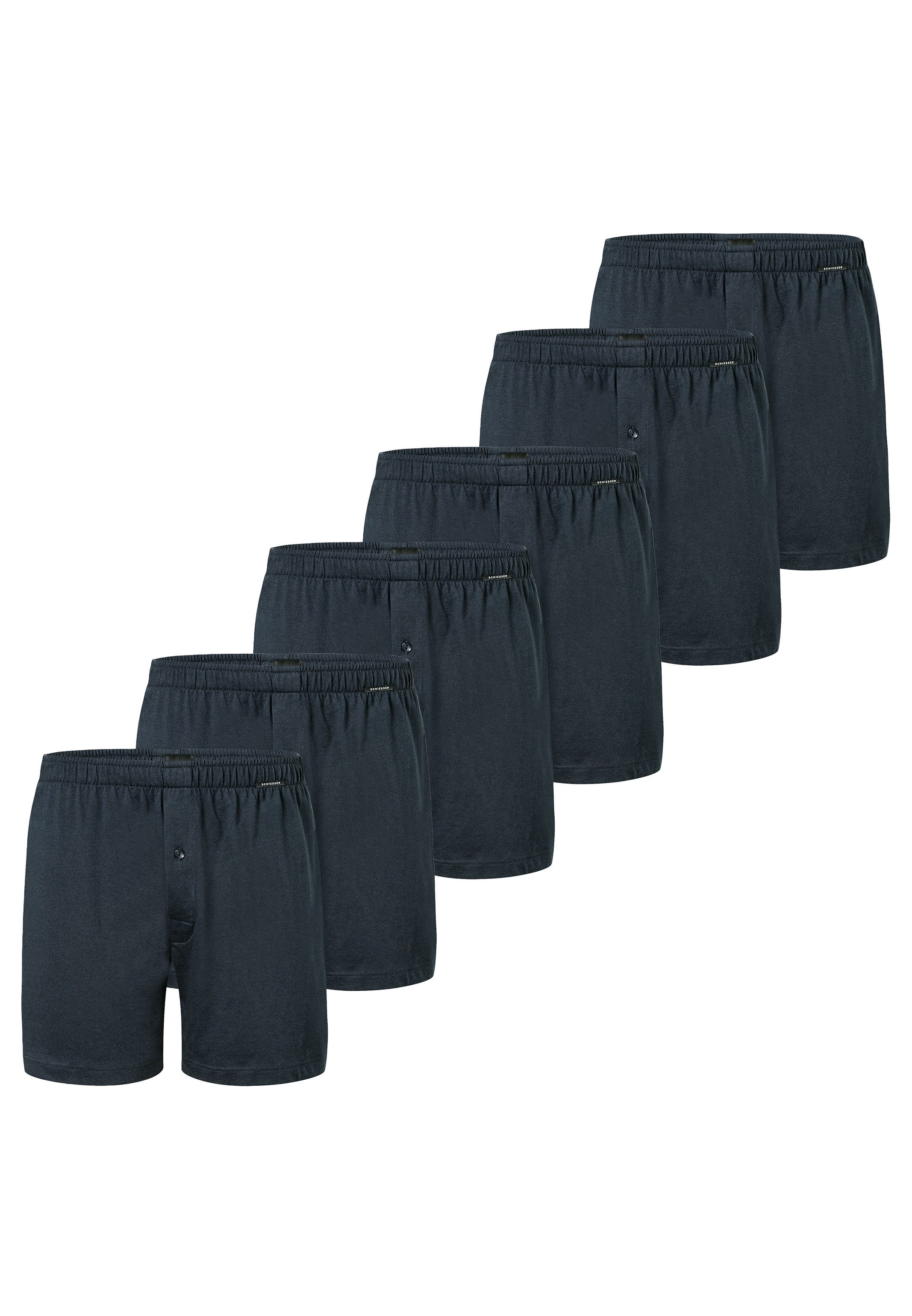 Schiesser Boxershorts 6er Pack Singel-Jersey (Spar-Set, günstig online kaufen
