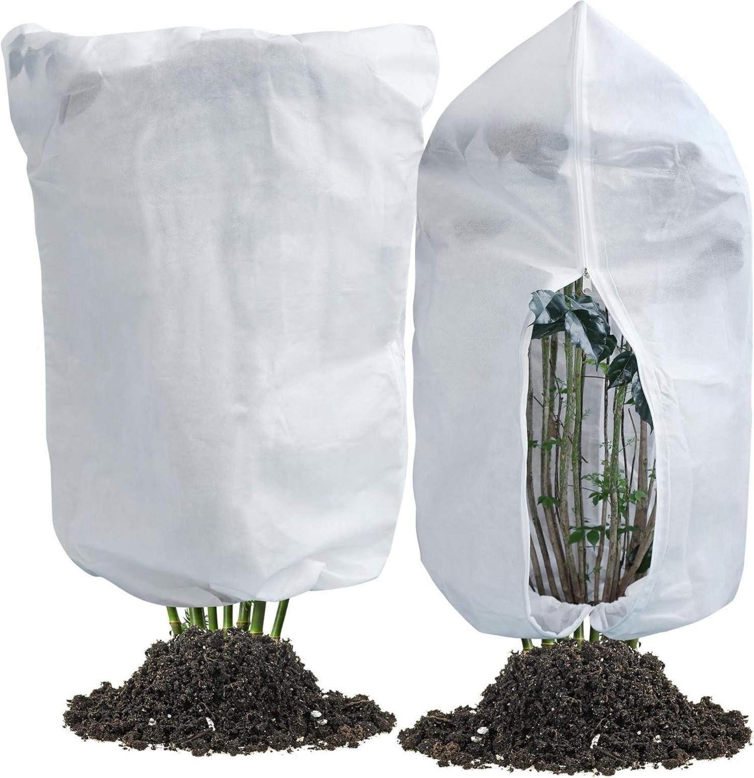 Abdeckhaube 2er Set Frostschutz Pflanzenabdeckung 80x120 cm, Wiederverwendbar mit