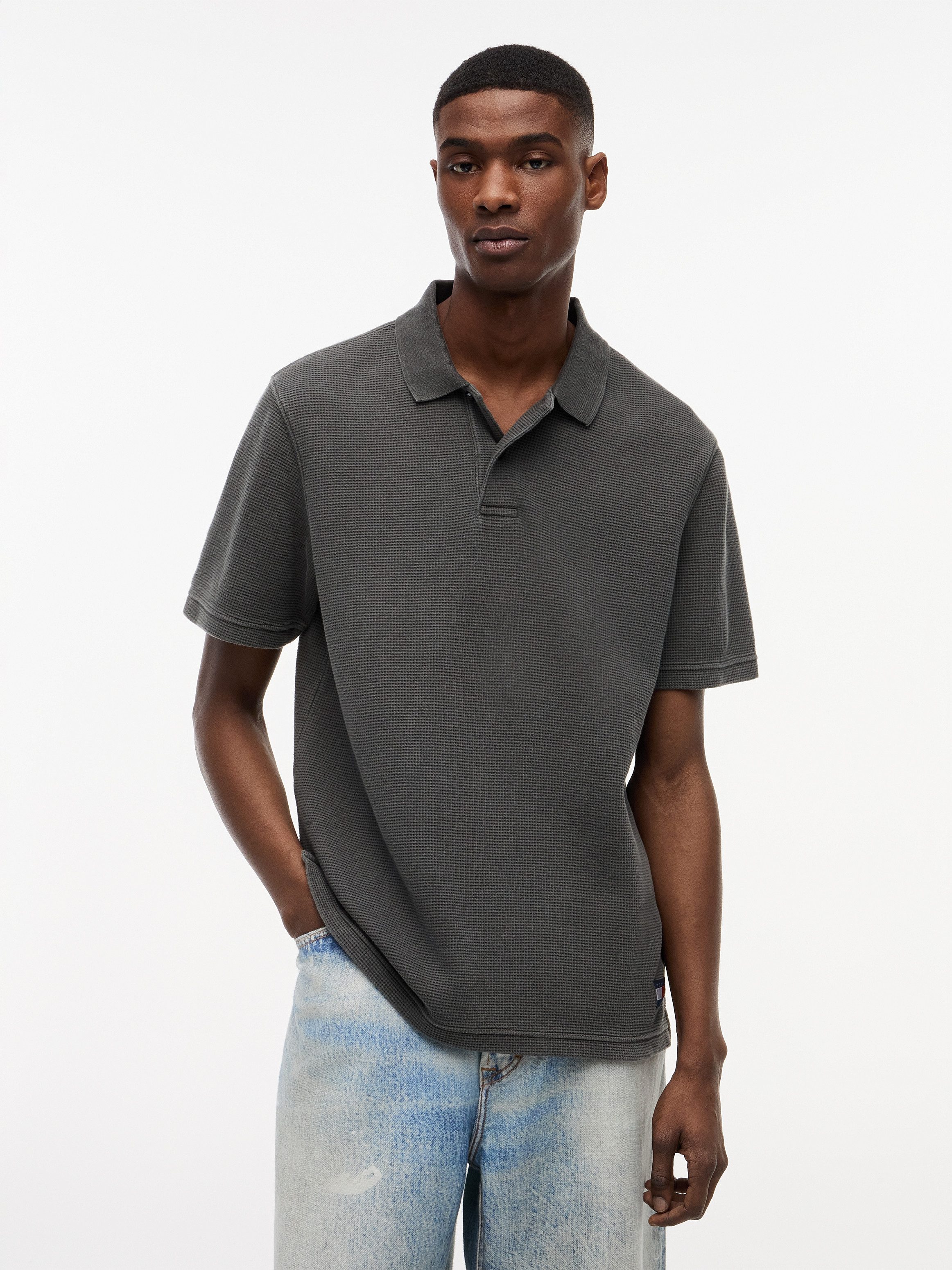 Tommy Jeans Poloshirt TJM REGULAR WASHED WAFFLE
