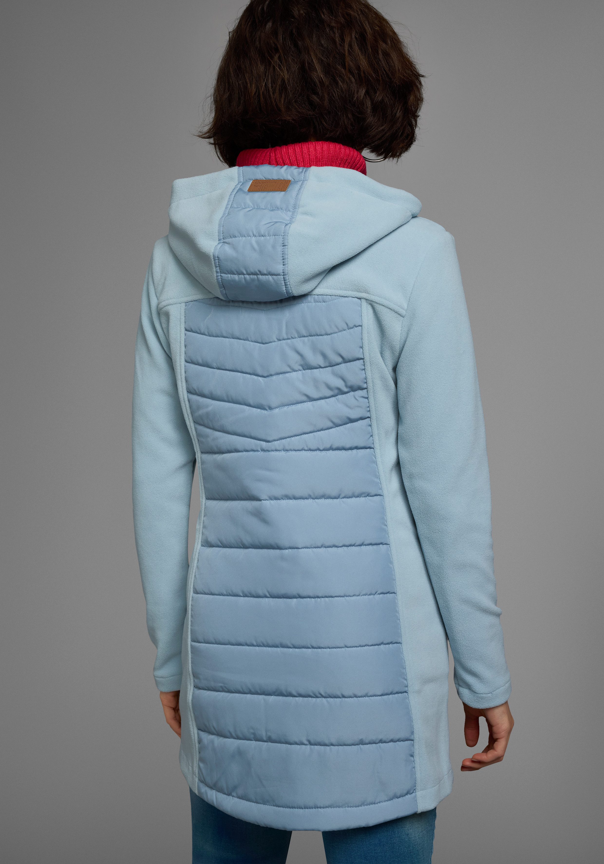 KangaROOS Langjacke Hybridjacke - Fleecejacke mit wattierten Bereichen – Bild 4 von 5