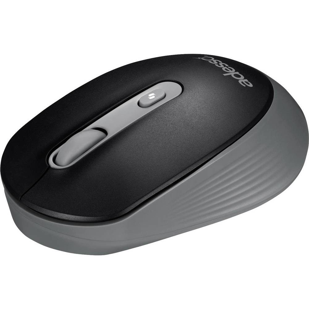 Adesso Maus Funk Optisch Schwarz-Grau 4 Tasten 1200 dpi Maustasten Mäuse (Maustasten)