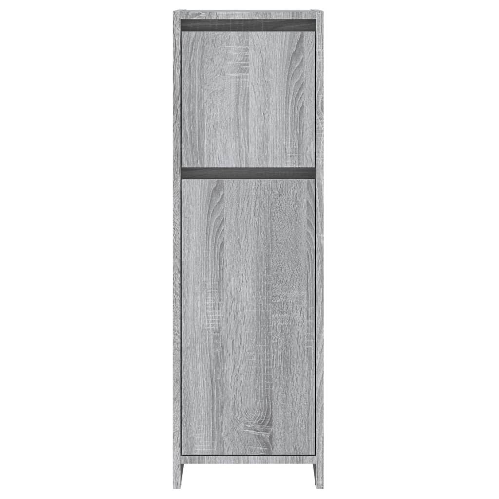 vidaXL Mehrzweckschrank NA Badezimmerschrank Grau Sonoma 30x30x95 cm Spanplatte