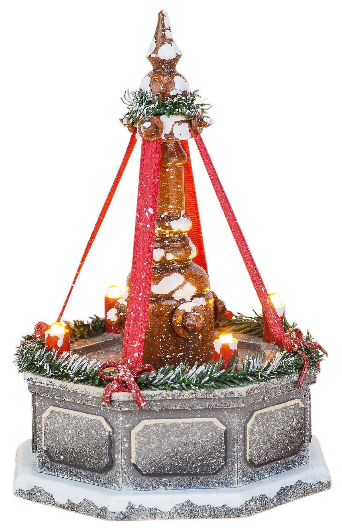Hubrig Volkskunst GmbH Dekofigur Hubrig Volkskunst 'Winterkinder Stadtbrunnen - elektrisch 12cm'