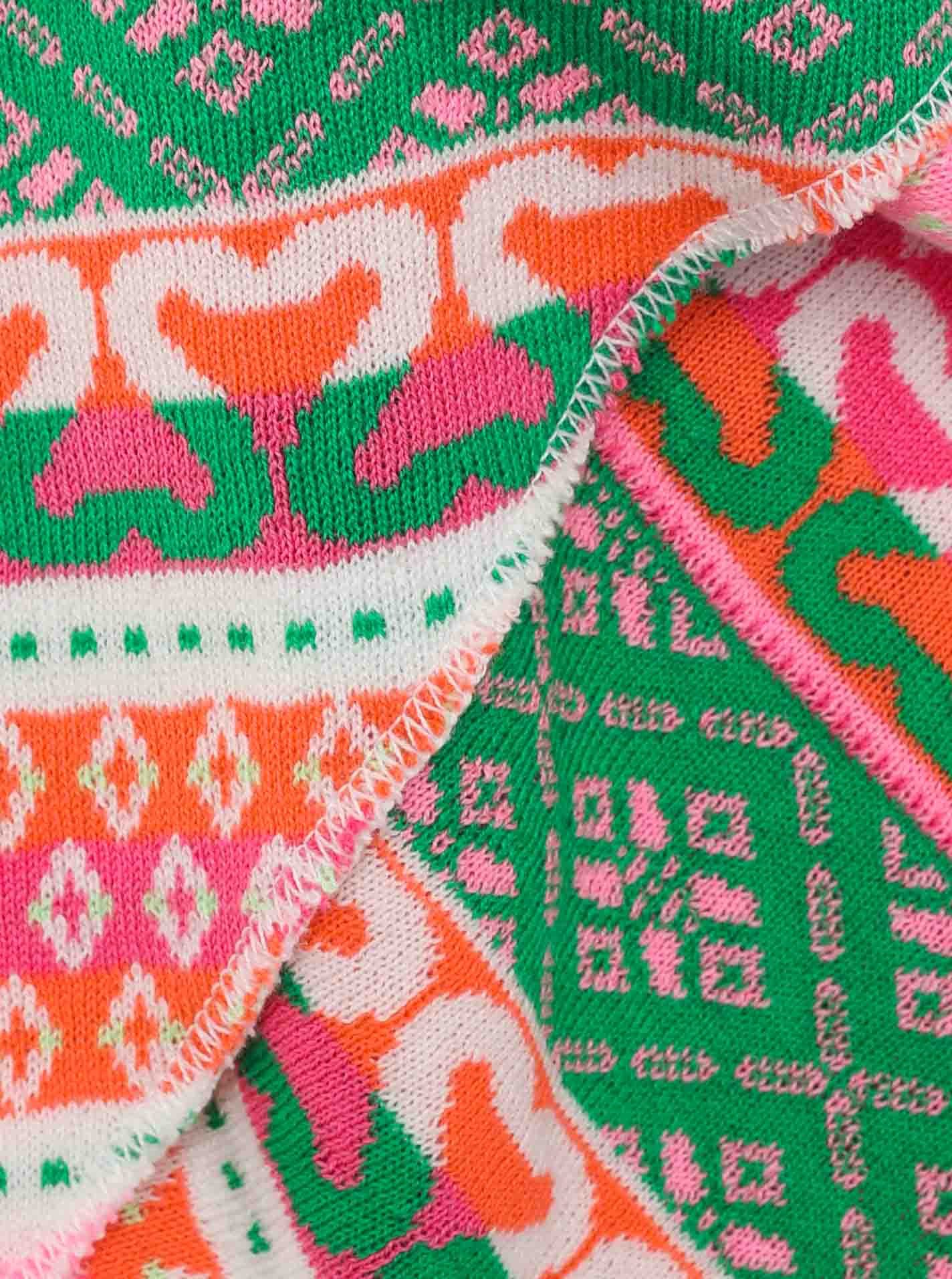 Zwillingsherz Dreieckstuch "Maralda", farbenfrohes Muster, wärmend, Strick