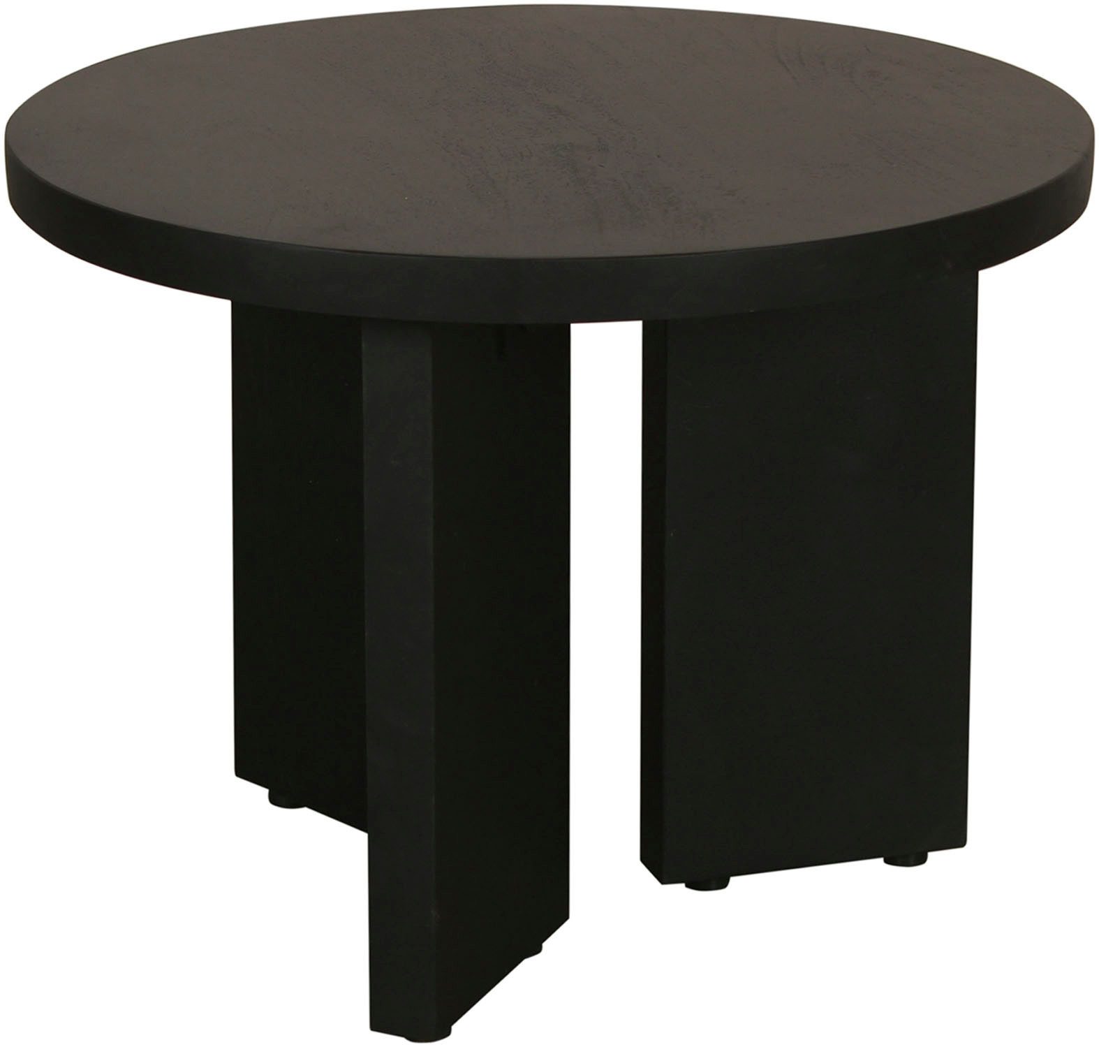byLIVING Couchtisch Round (1-St), aus 2,5cm starkem Massivholz schwarz, einzeln oder im Set stellbar