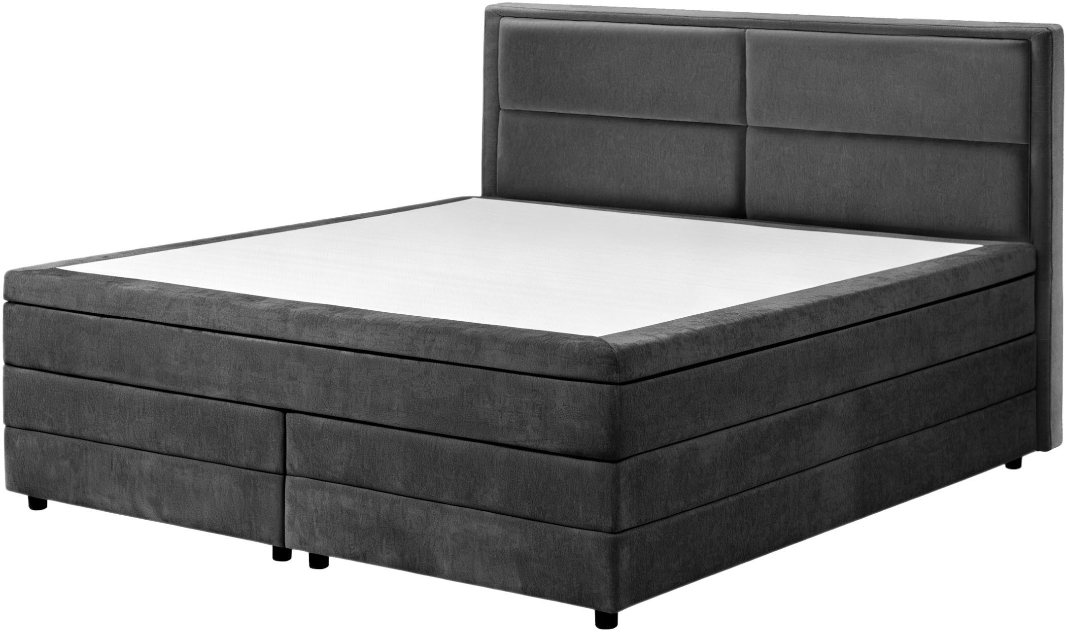 OTTO home Boxspringbett FYNNA in den Breiten 140 & 180cm erhältlich, inkl. Bettkasten, inkl. Topper, erhältlich in verschiedenen Farben