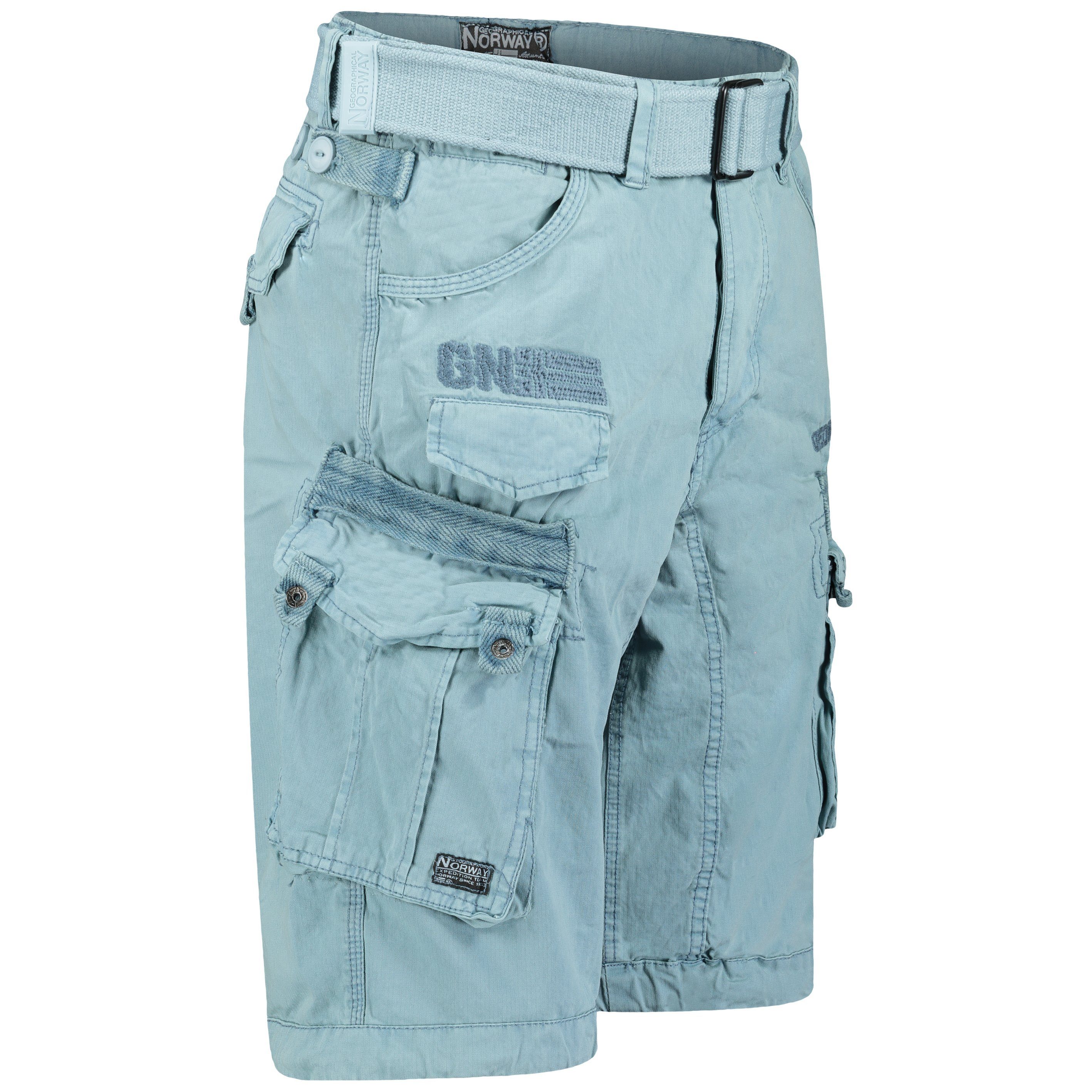Geographical Norway Cargoshorts Herren – Kurze Hose aus Baumwolle, Regular Fit (Packung, 1-tlg) Bermuda Shorts mit Gürtel & Cargotaschen, Größe S–5XL – Bild 4 von 5