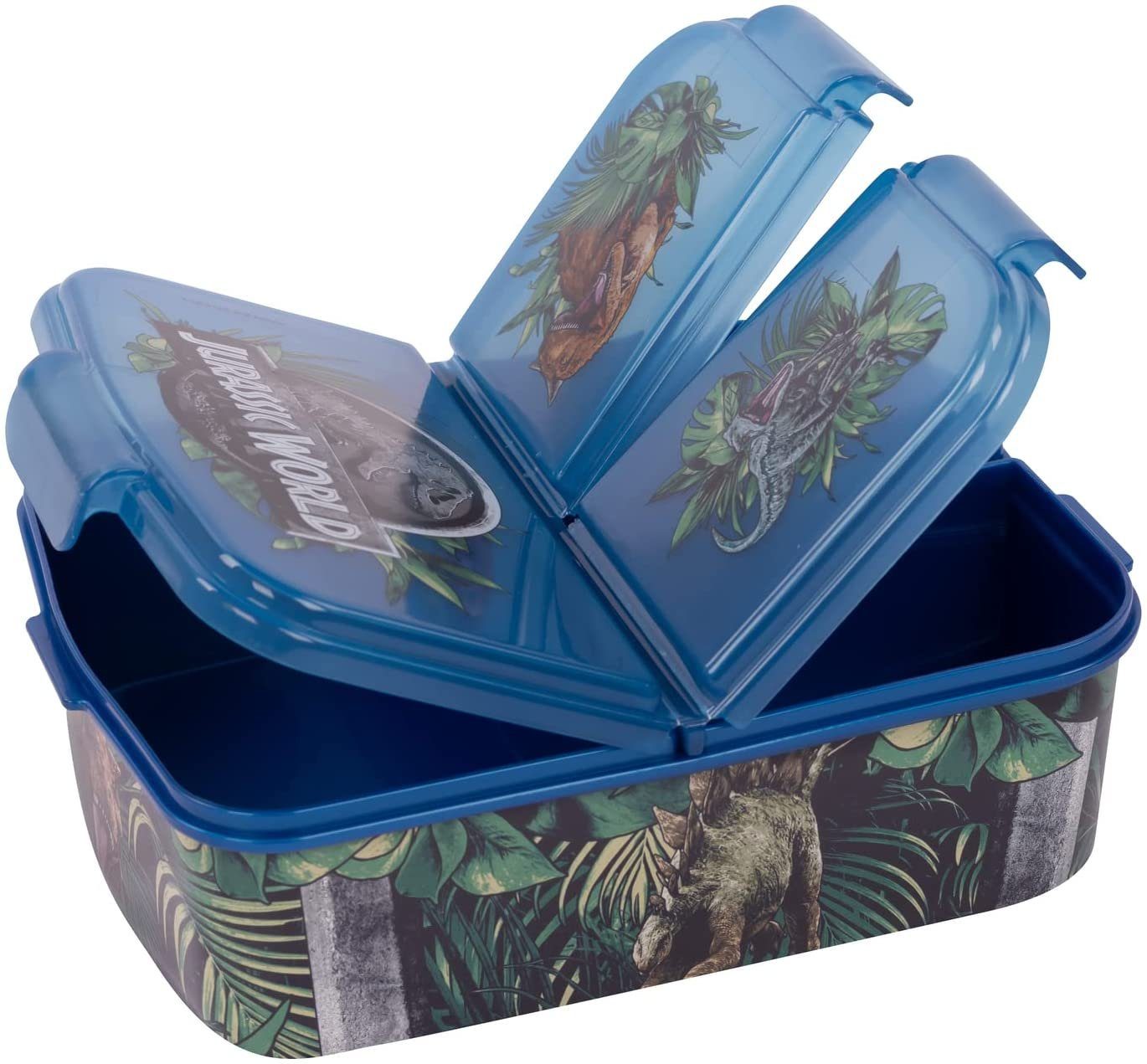 p:os Lunchbox p:os - Jurassic World - Dino - Brotzeitbox - 3-teilig, Kunststoff | Lunchboxen