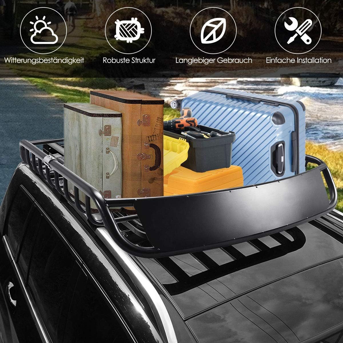 COSTWAY Gepäck-Halterung Dachträger, (Dachkorb 120cm, Gepäckträger bis 110kg)