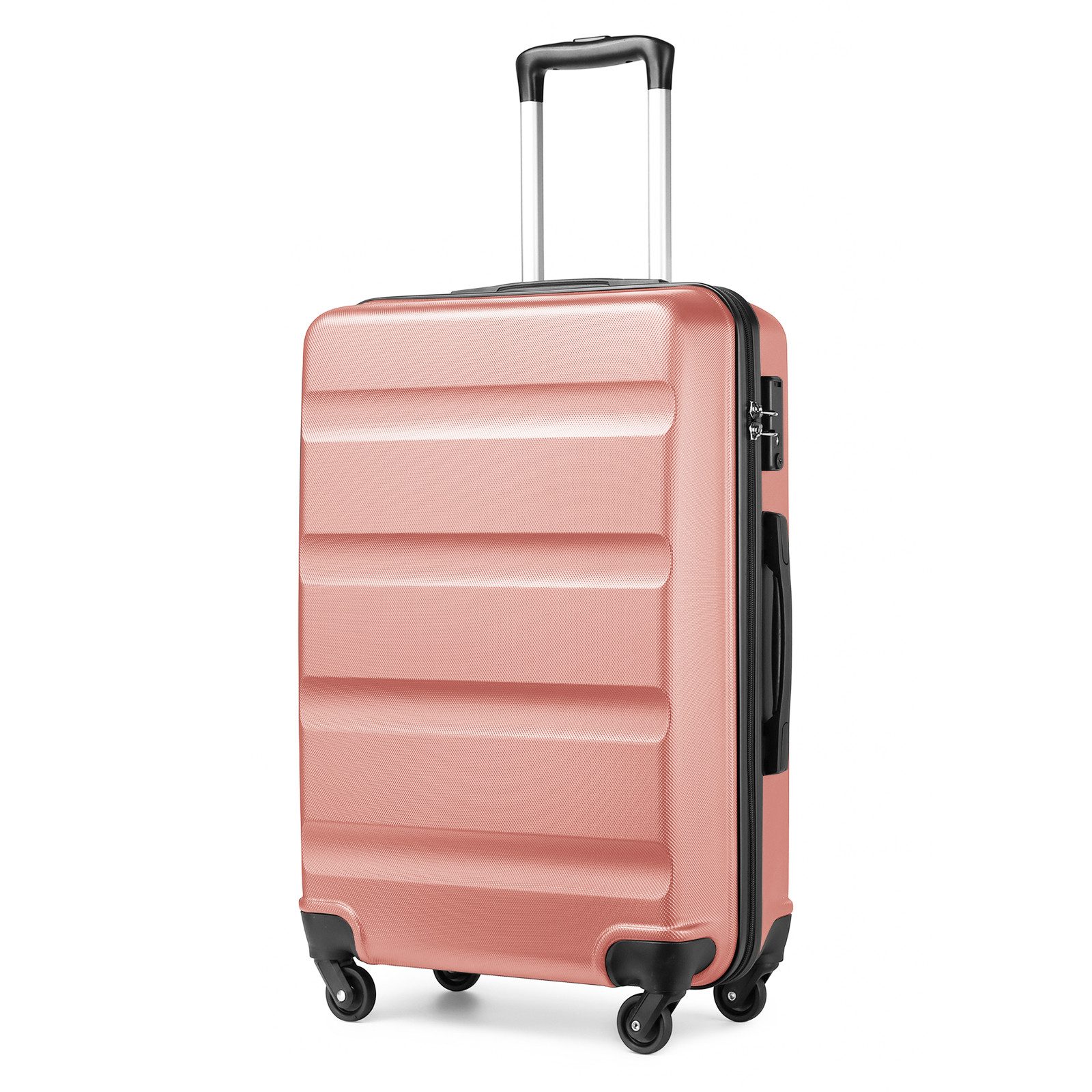 KONO Hartschalen-Trolley Handgepäck Leicht Hartschalenkoffer aus ABS Reisekoffer mit 4 Rollen von KONO