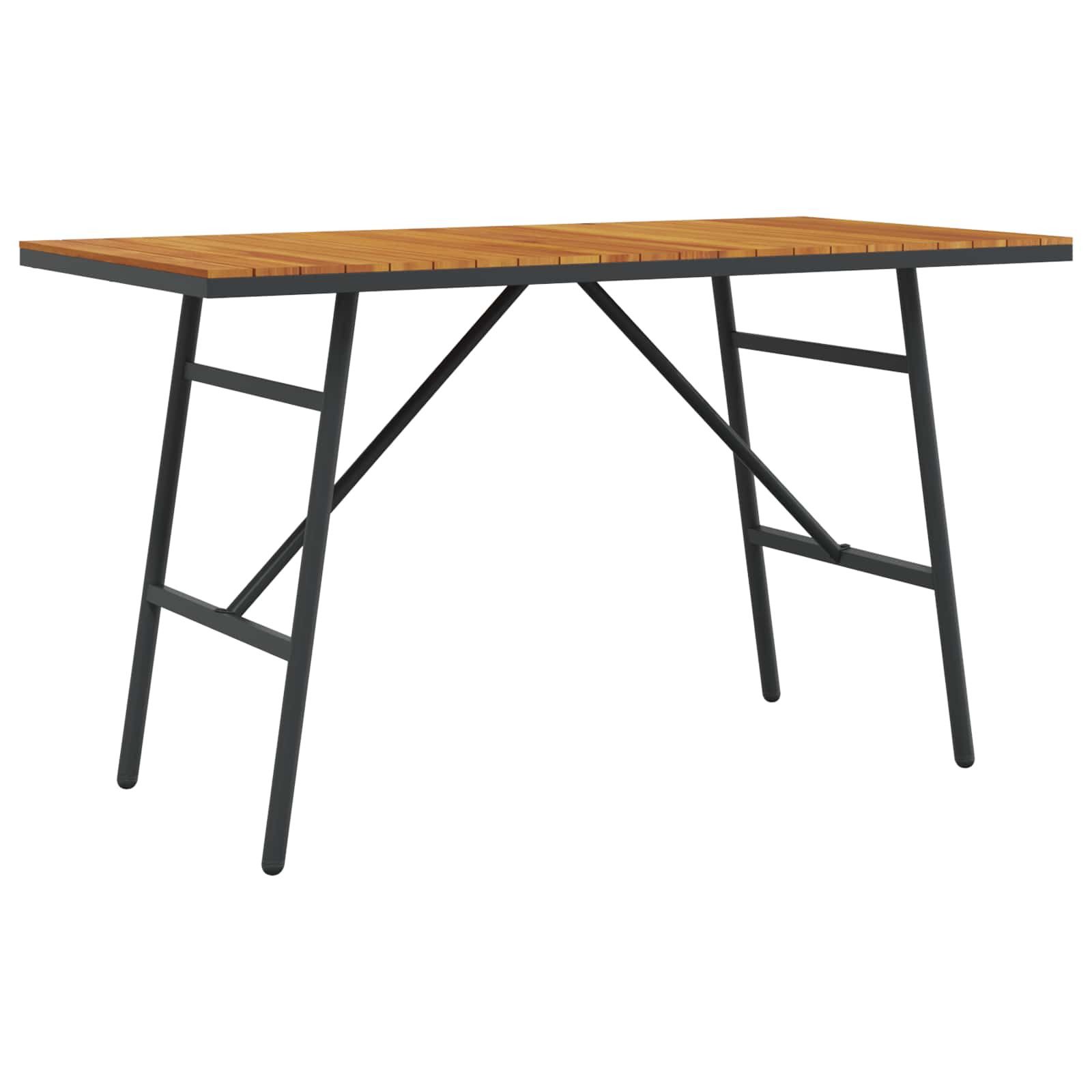 vidaXL Gartentisch Esstisch Braun 110 x 55 x 61,5 cm Massivholz (1-St)