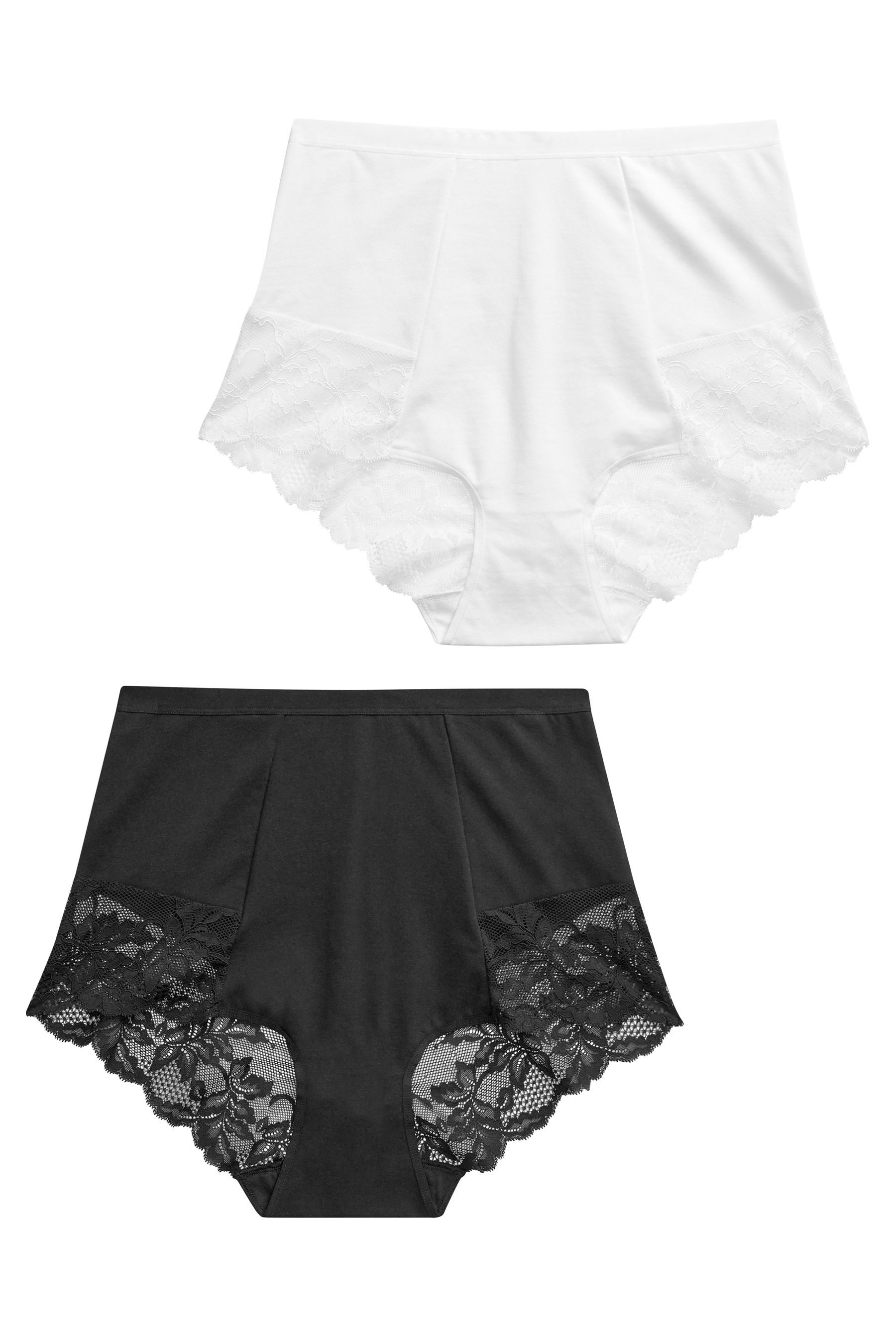 Next Shapingslip Bauchformende Baumwollslips mit Spitze, 2er-Pack (2-St)