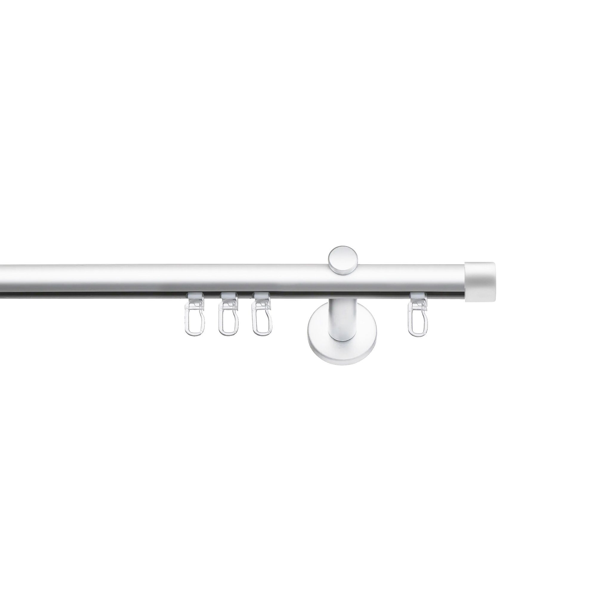 SN DECO GROUP Gardinenstange Innenlaufgarnitur Brest, Ø 19 mm, 1-läufig, Fixmaß, Verschraubt, Aluminium, Komplettset