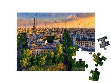 puzzleYOU Puzzle Paris mit Eiffelturm, Frankreich, 48 Puzzleteile, puzzleYOU-Kollektionen Paris
