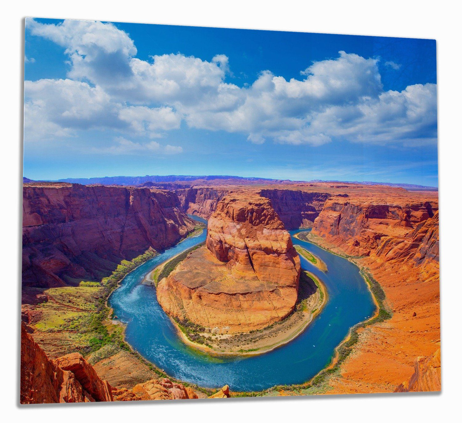 Wallario Herd-Abdeckplatte Hufeisenförmiger Mäander des Colorado River, ESG-Sicherheitsglas, (Glasplatte, 1 tlg., inkl. 5mm Noppen), verschiedene Größen