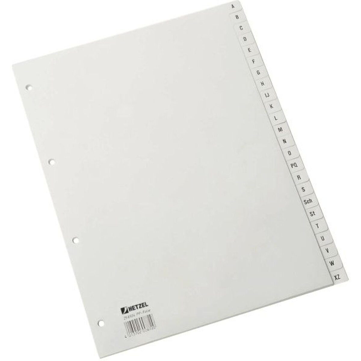 HETZEL Aktenordner Plastikregister 1-24 A4 PP 24 Blatt grau