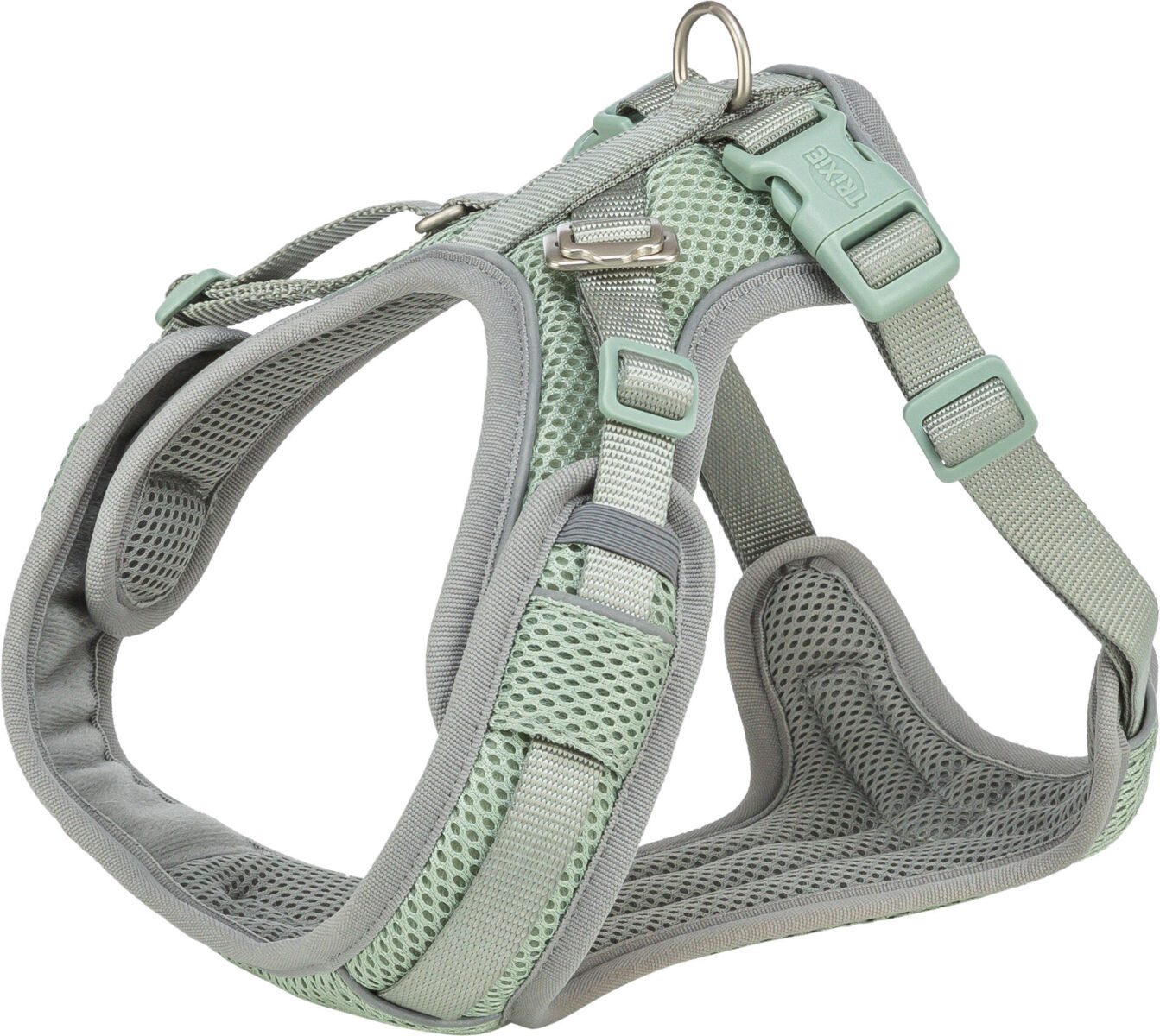 TRIXIE Hunde-Geschirr Premium FlexMesh Geschirr - salbei - 40–57 cm/15 mm