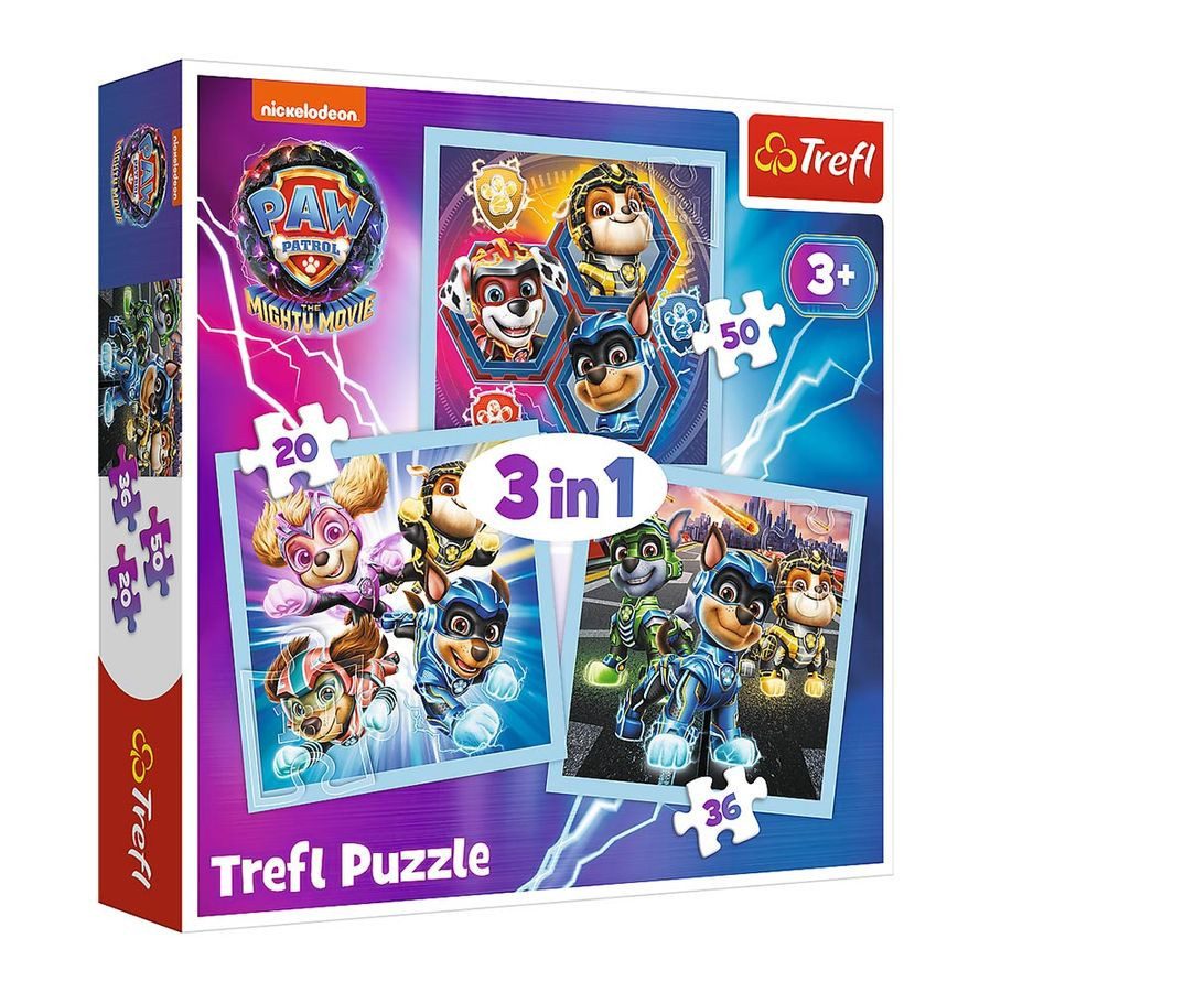 Trefl Puzzle Paw Patrol Film - 3 in 1 Puzzle, Puzzleteile