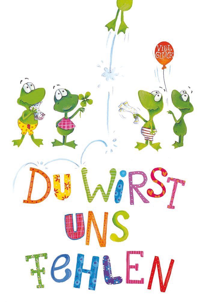 BSB Grußkarten Abschied - Glückwunschkarte im Format 11,5 x 17 cm mit Briefumschlag