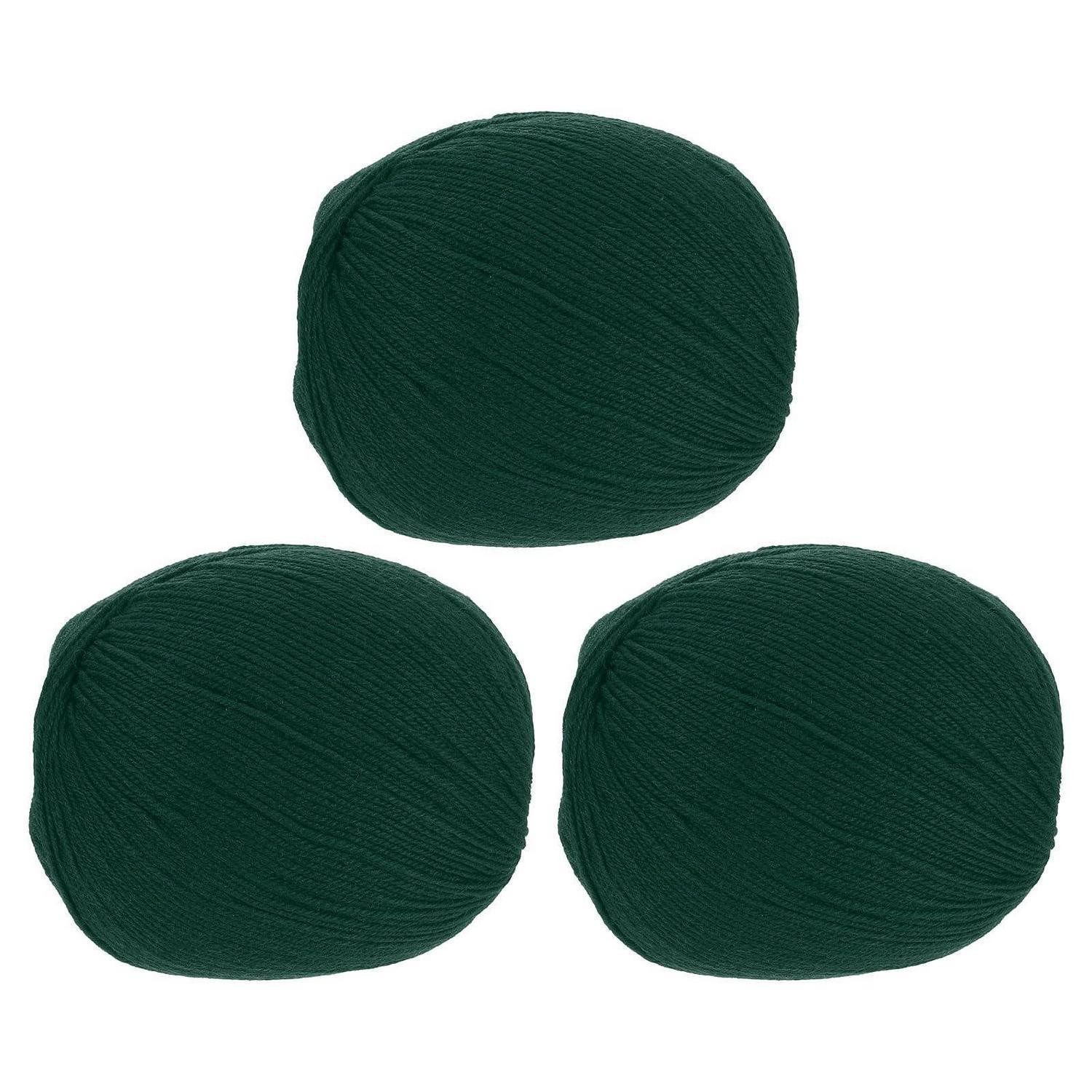 LuxusKollektion Häkelgarn 100% Wolle Grün 3x100g Häkelwolle