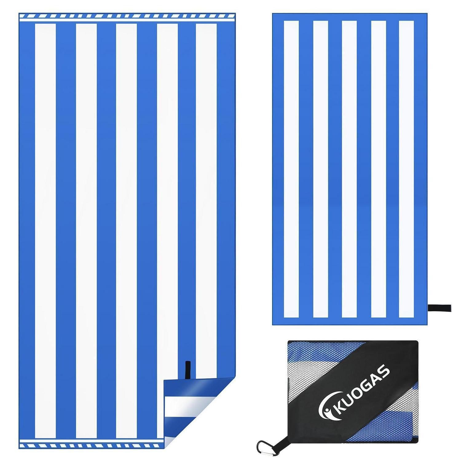 LuxusKollektion Strandtücher Strandtuch Mikrofaser XXL 180x90 Dunkelblau, (1-St)