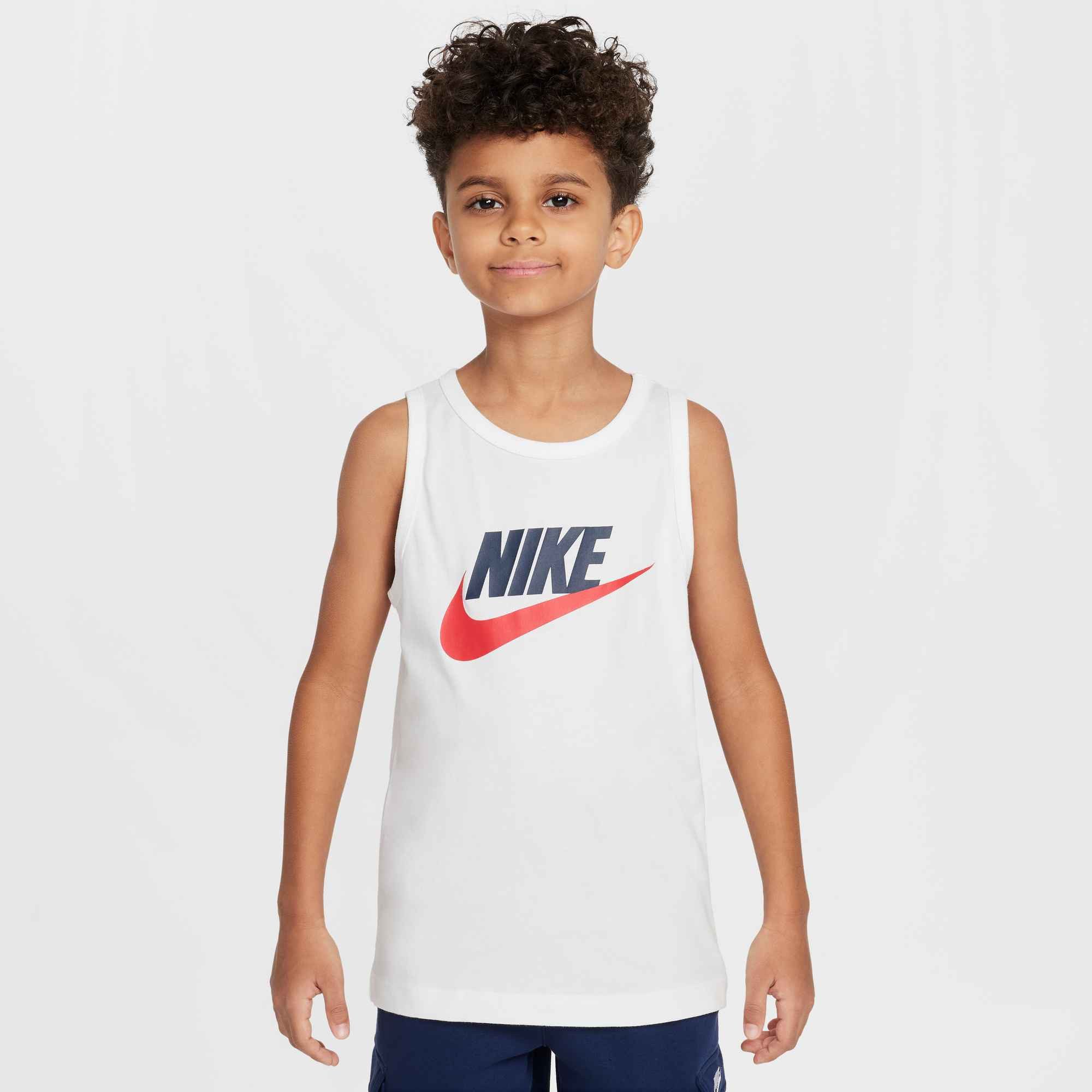 Nike Sportswear T-Shirt K NSW TANK TEE ärmelloses Design, Rundhalsausschnitt, ohne Verschluss, ohne Kragen