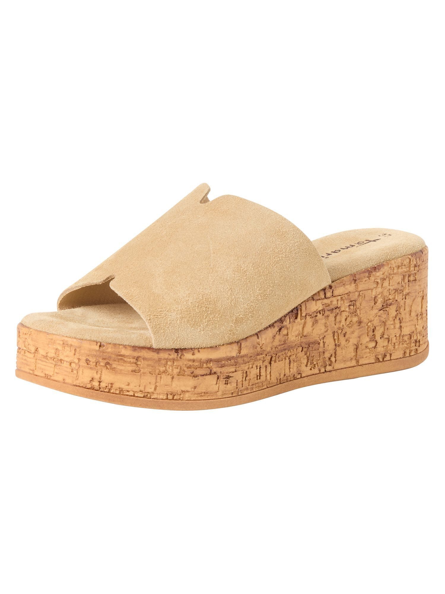 aus Leder Keilabsatz 1-27228-44 Keilpantolette