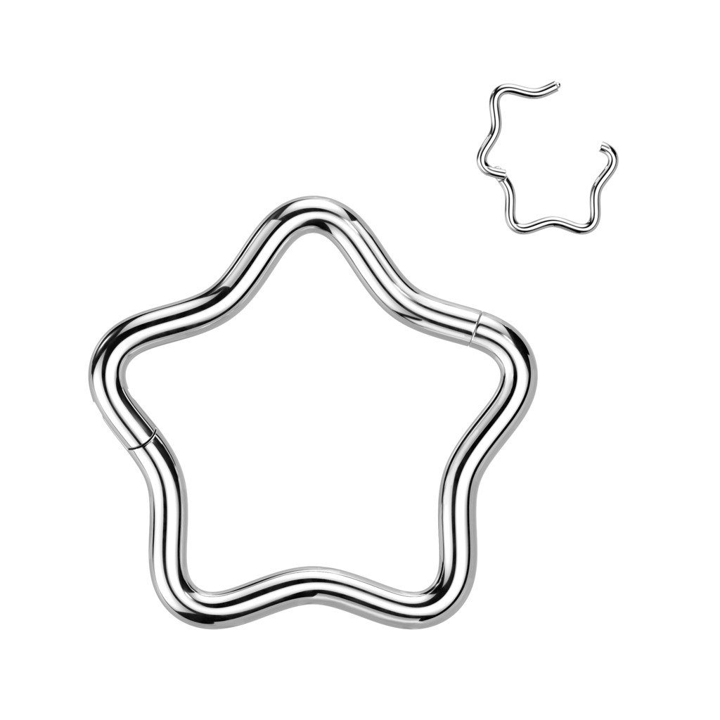 Taffstyle Nasenpiercing Septum Piercing Stern Segmentring Titan Scharnier S günstig online kaufen