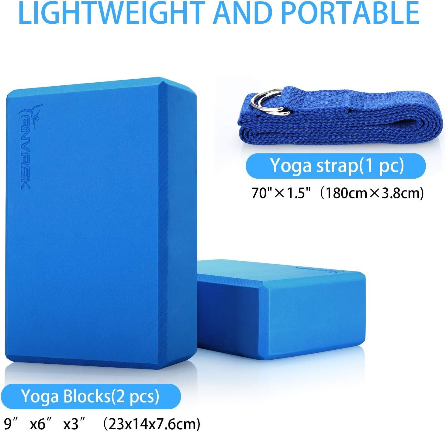 Brique Yoga Liege Lot De 2 Blocs De Yoga Haute Densité EVA Planche De Fitness Pour La Maison Bloc De Yoga Lot De 2